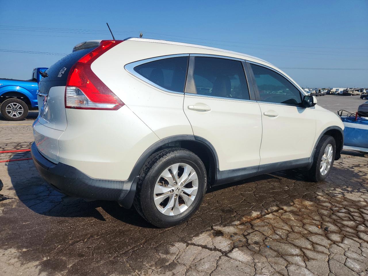 2014 Honda Cr-v Exl White vin: 5J6RM3H71EL041932