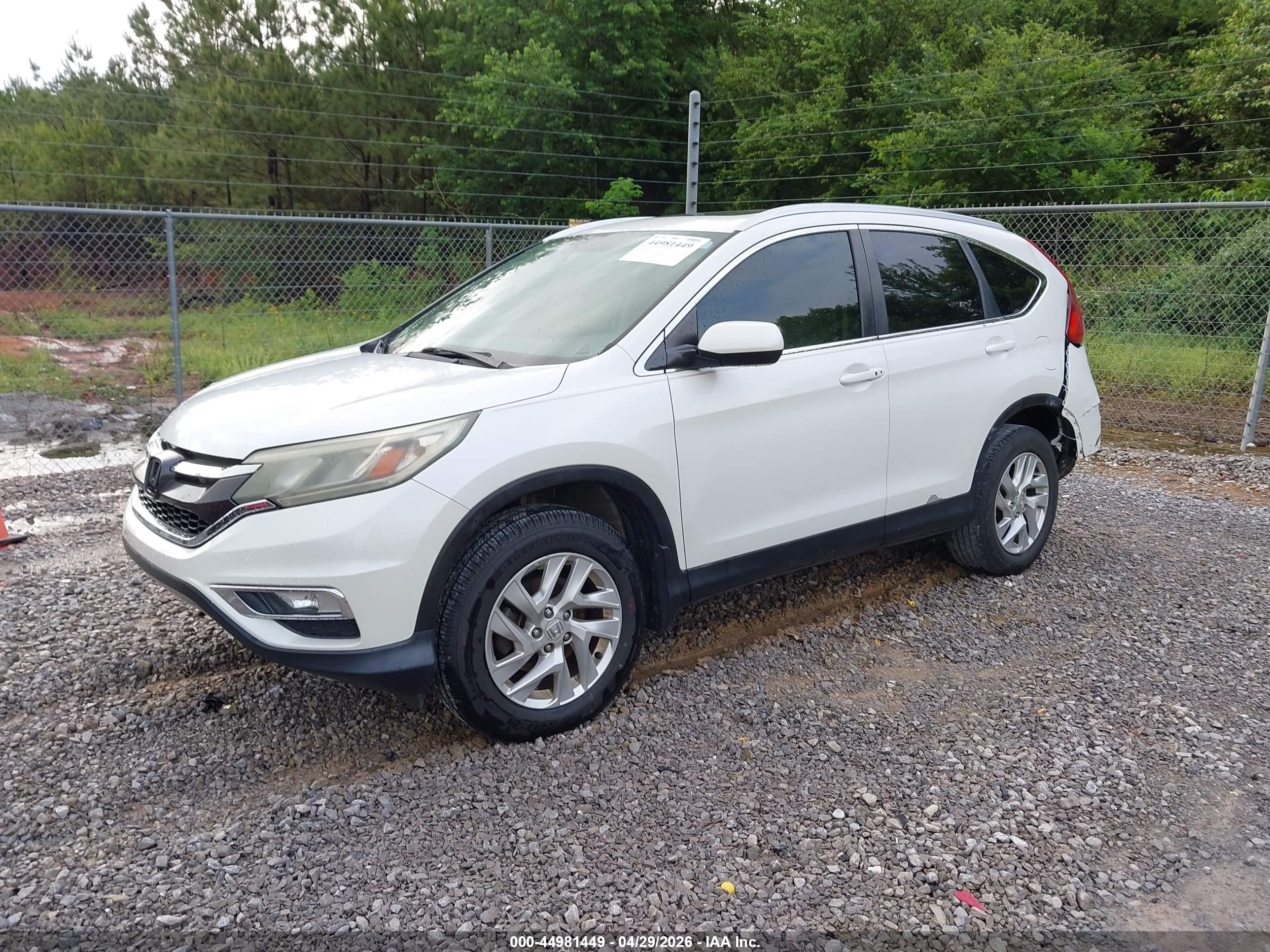 2015 Honda Cr-v Ex-l White vin: 5J6RM3H71FL010312