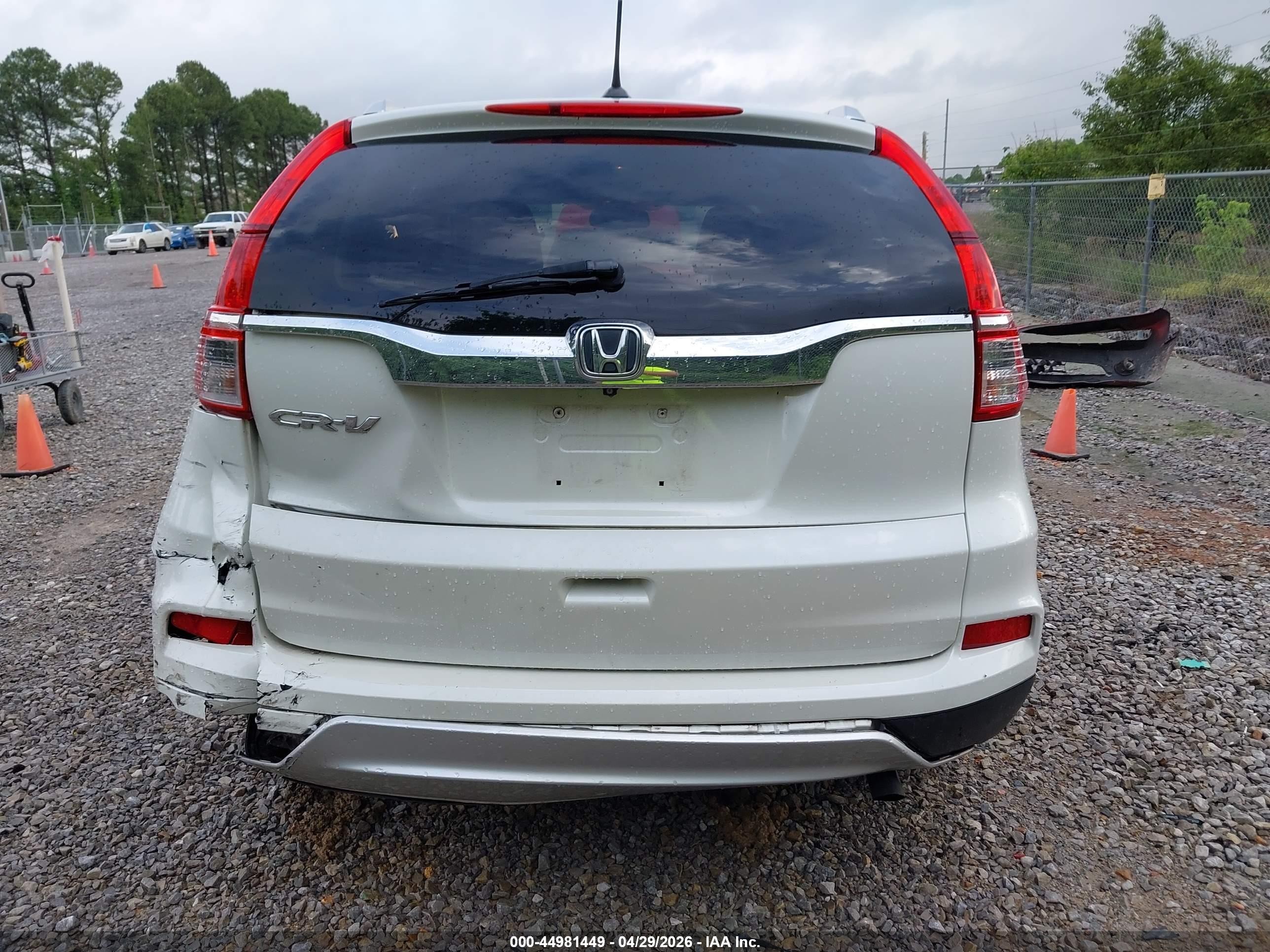 2015 Honda Cr-v Ex-l White vin: 5J6RM3H71FL010312