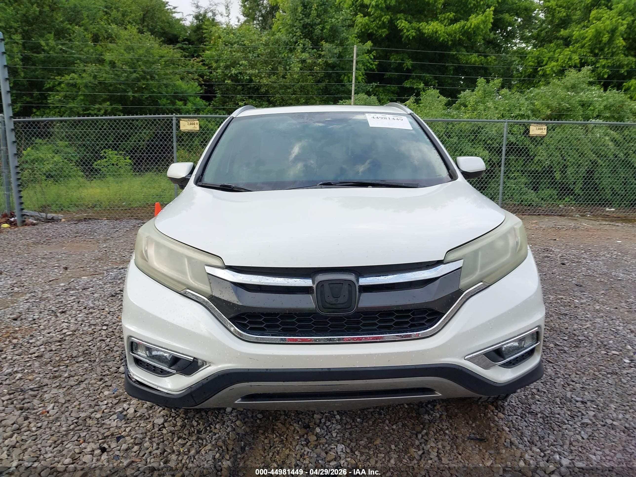 2015 Honda Cr-v Ex-l White vin: 5J6RM3H71FL010312