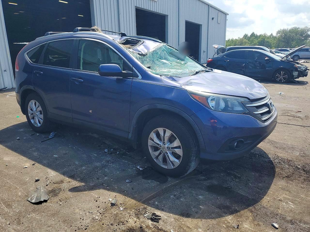 2012 Honda Cr-v Exl Blue vin: 5J6RM3H72CL006832