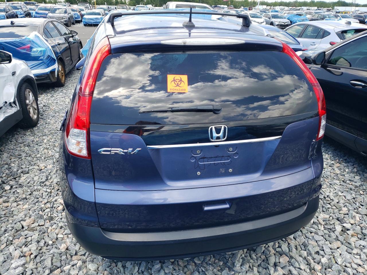2012 Honda Cr-v Exl Blue vin: 5J6RM3H72CL006832
