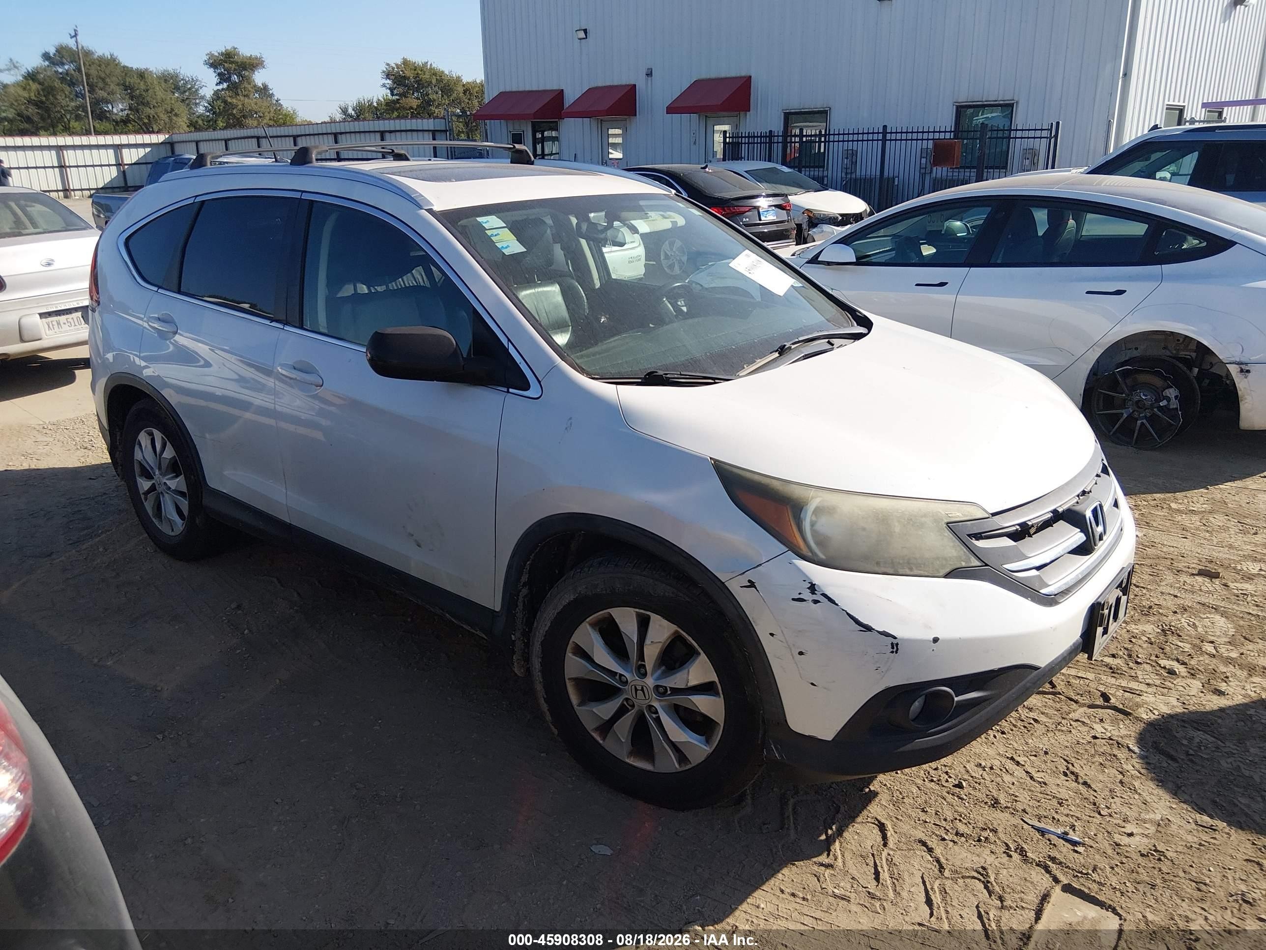2013 Honda Cr-v Ex-l Белый vin: 5J6RM3H72DL005245