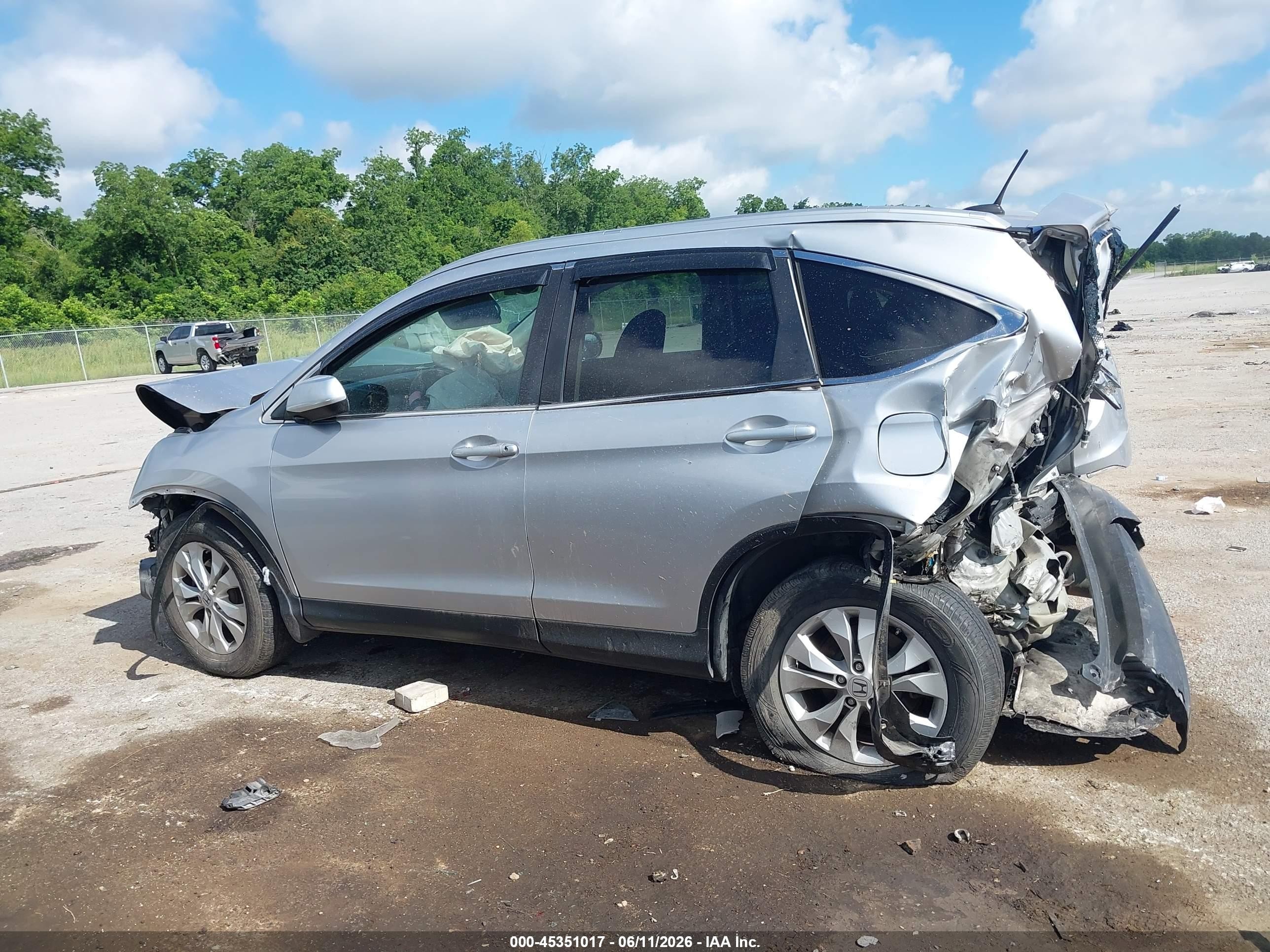 2013 Honda Cr-v Ex-l Серебряный vin: 5J6RM3H72DL006525