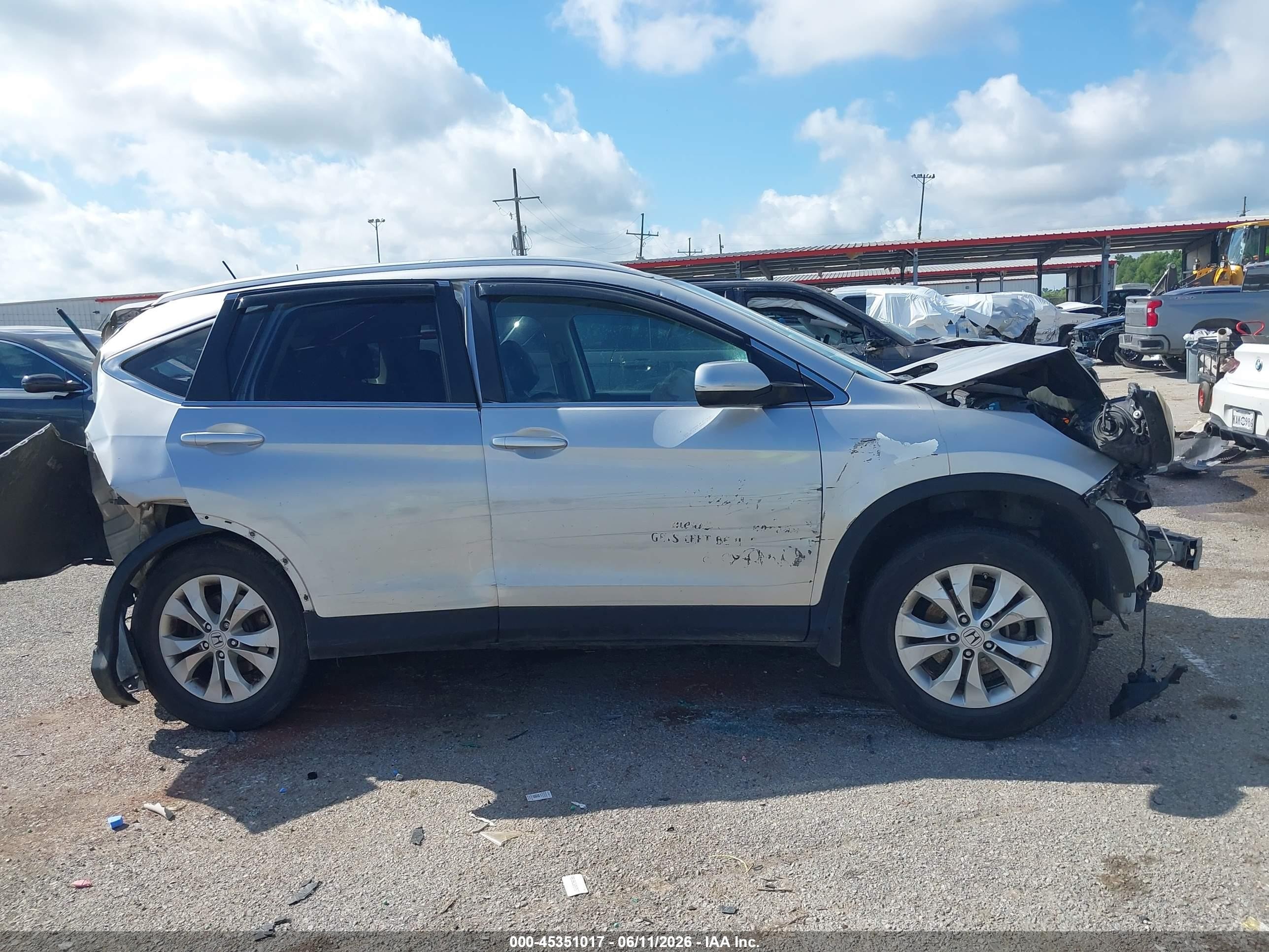 2013 Honda Cr-v Ex-l Серебряный vin: 5J6RM3H72DL006525