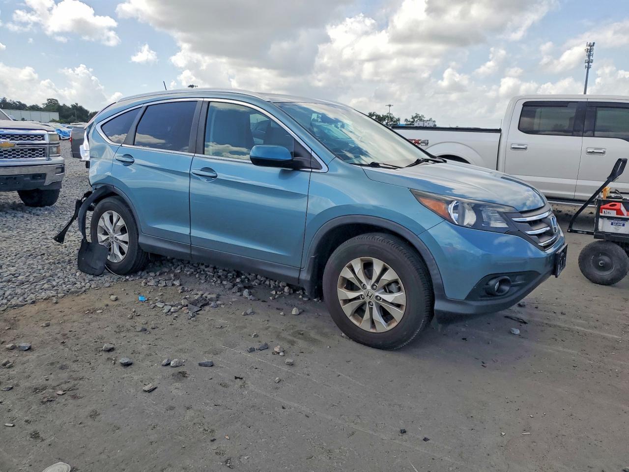 2013 Honda Cr-v Exl Blue vin: 5J6RM3H72DL037077
