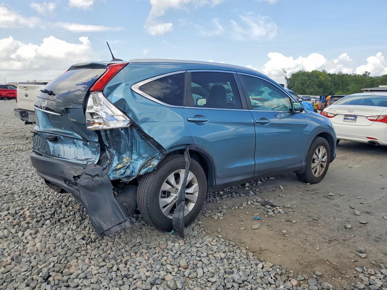 2013 Honda Cr-v Exl Blue vin: 5J6RM3H72DL037077