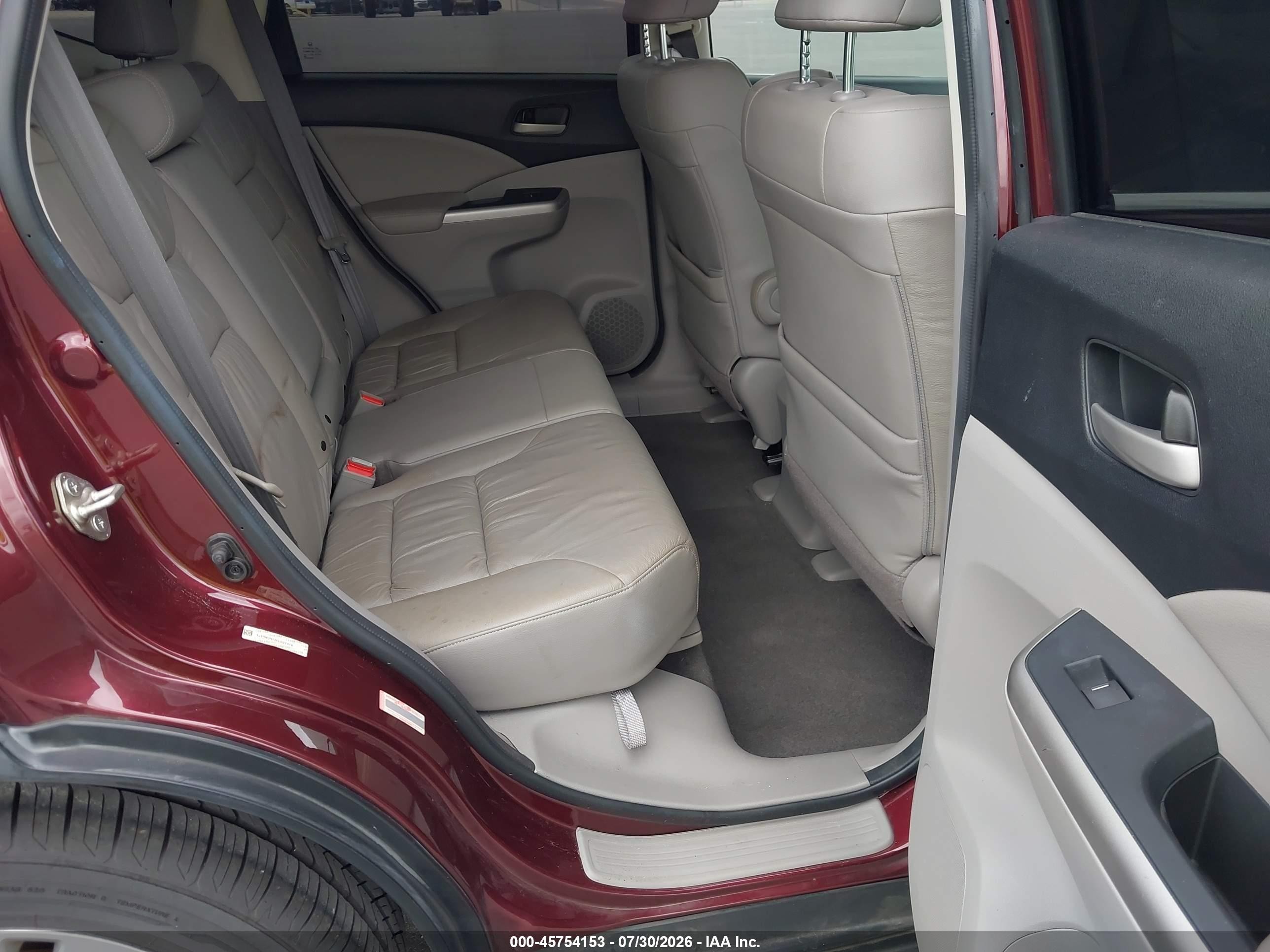 2014 Honda Cr-v Ex-l Burgundy vin: 5J6RM3H72EL007479