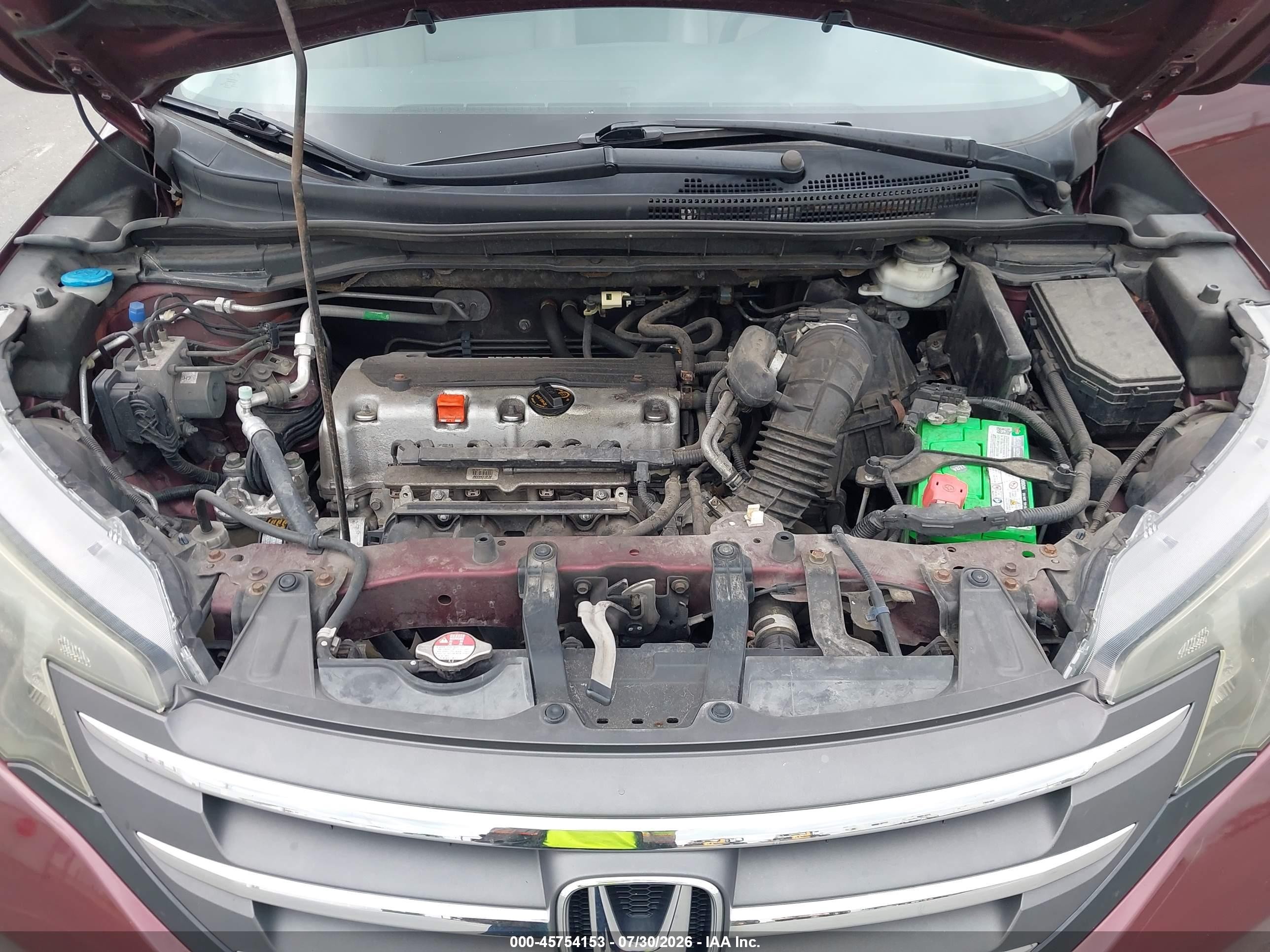 2014 Honda Cr-v Ex-l Burgundy vin: 5J6RM3H72EL007479