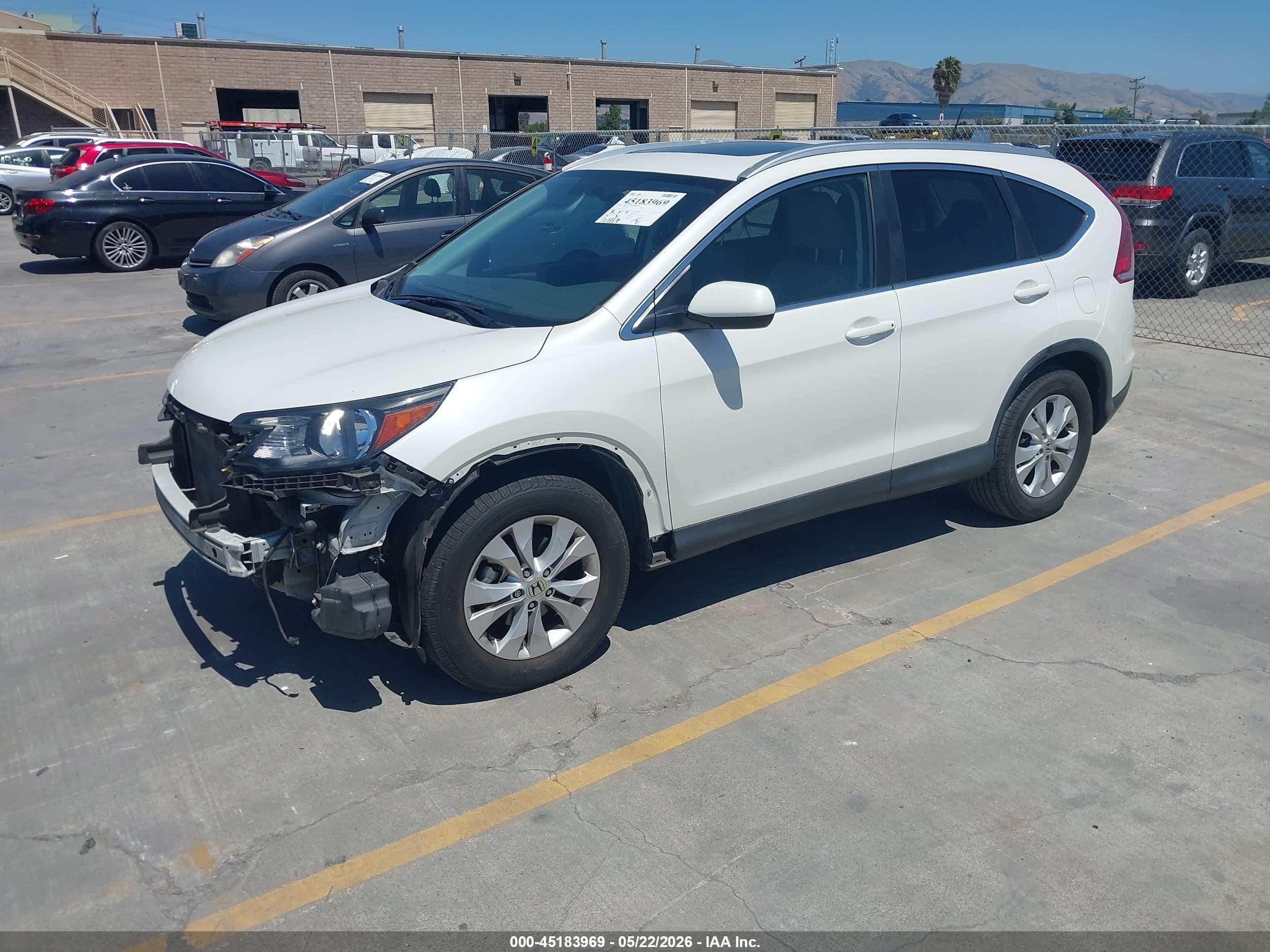 2014 Honda Cr-v Ex-l Белый vin: 5J6RM3H72EL012133