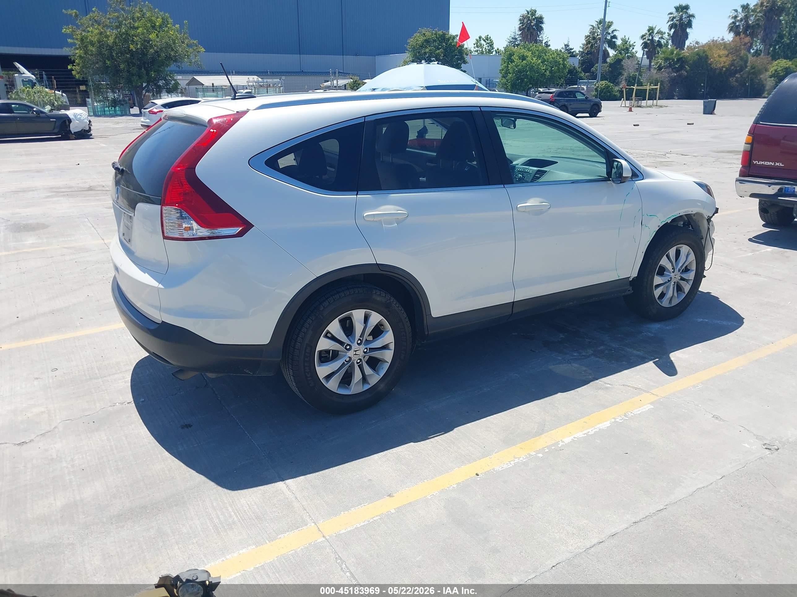 2014 Honda Cr-v Ex-l Белый vin: 5J6RM3H72EL012133