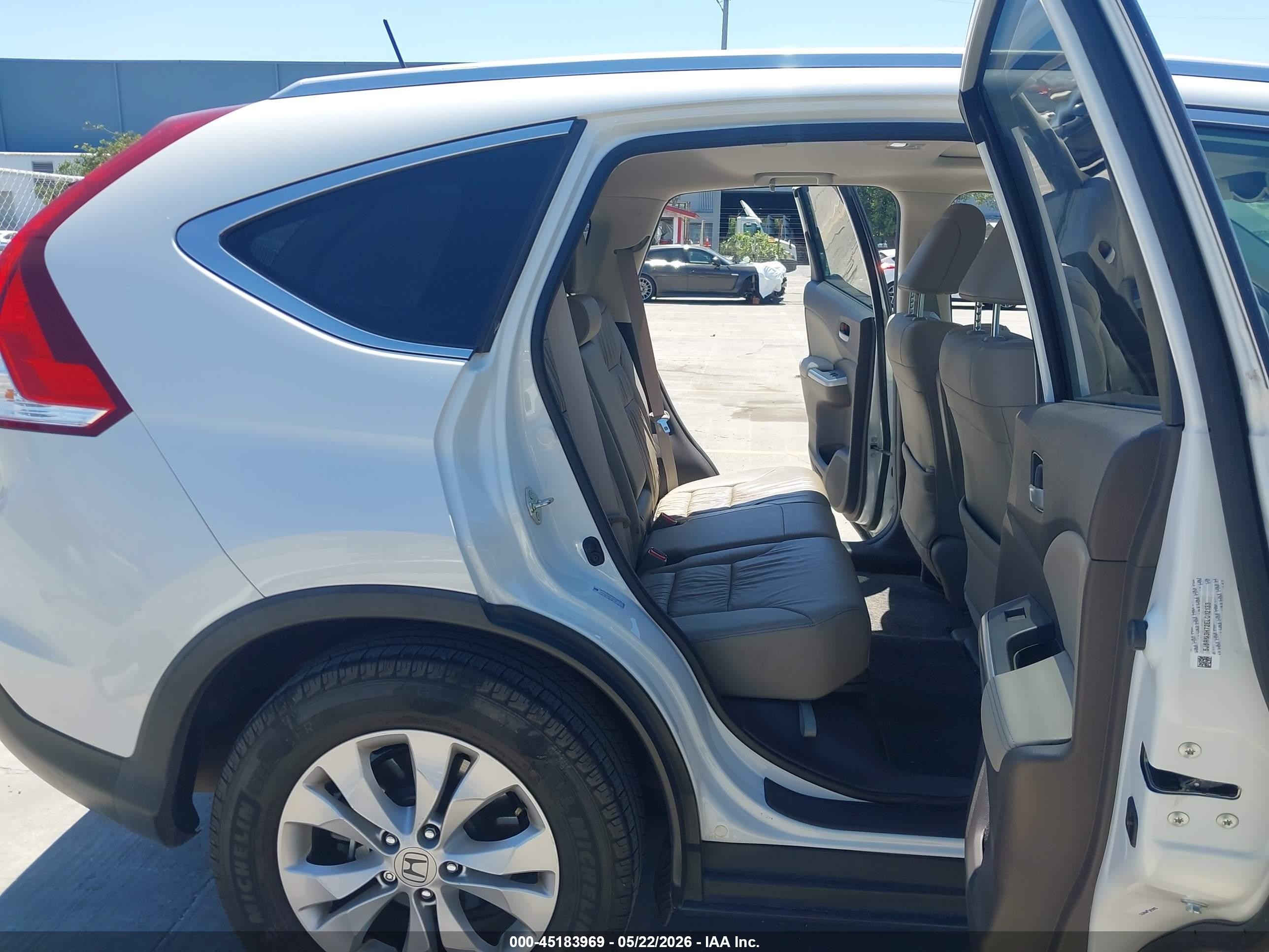 2014 Honda Cr-v Ex-l Белый vin: 5J6RM3H72EL012133