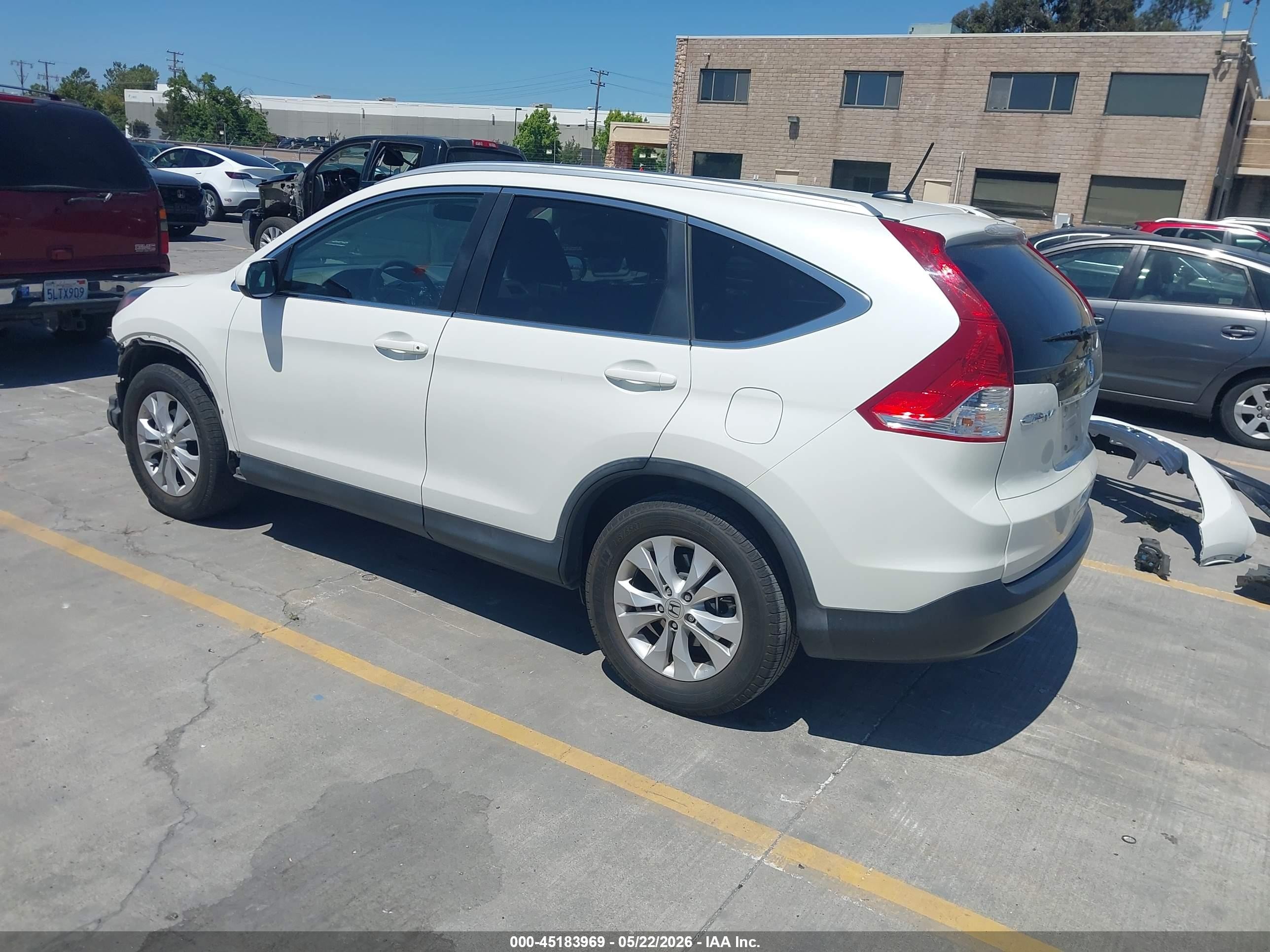 2014 Honda Cr-v Ex-l Белый vin: 5J6RM3H72EL012133