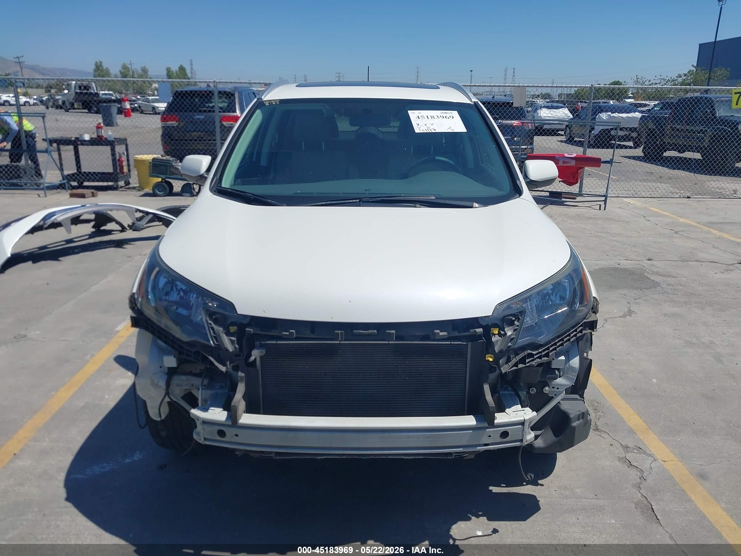 2014 Honda Cr-v Ex-l Белый vin: 5J6RM3H72EL012133