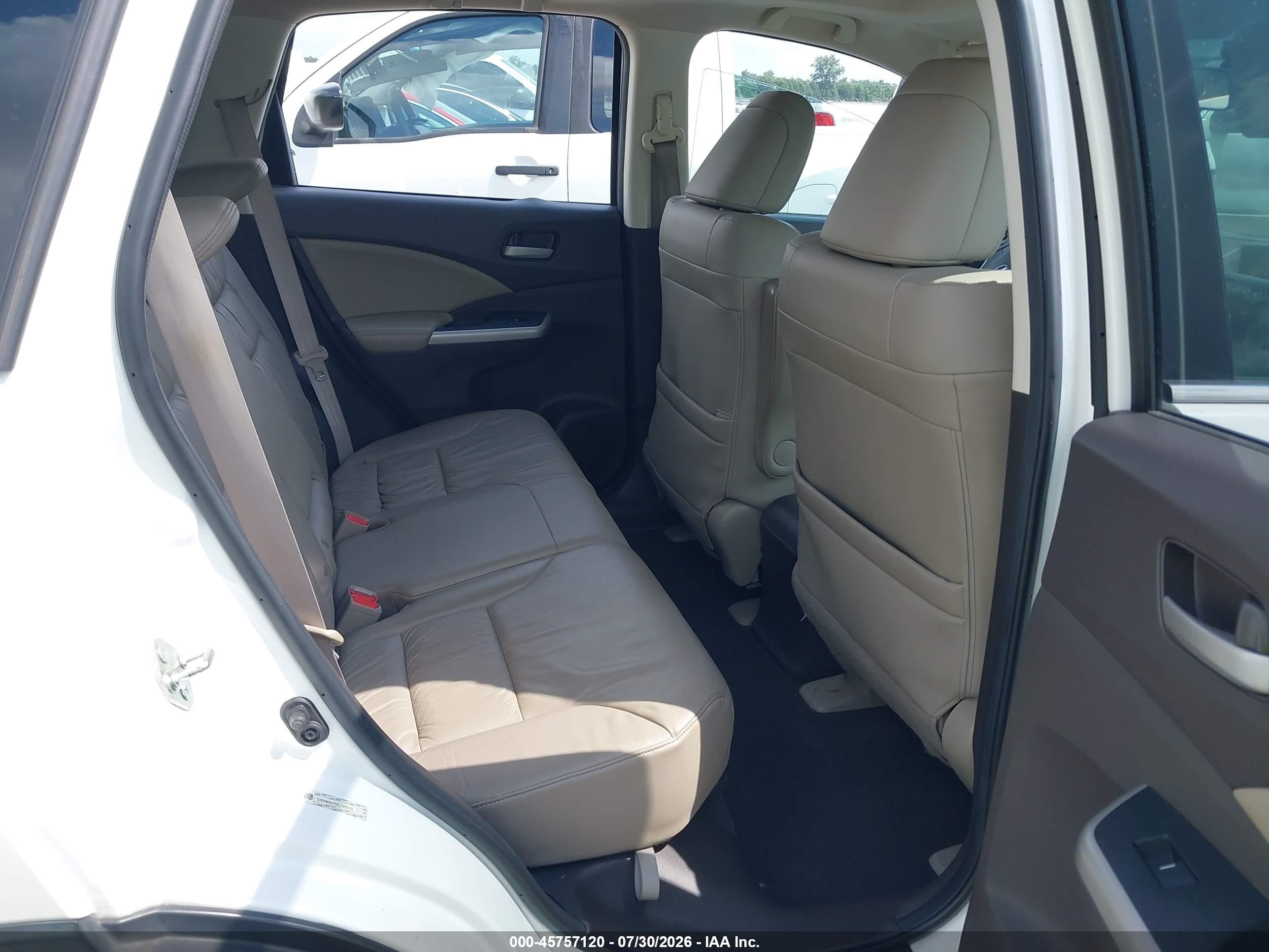 2014 Honda Cr-v Ex-l White vin: 5J6RM3H72EL028252
