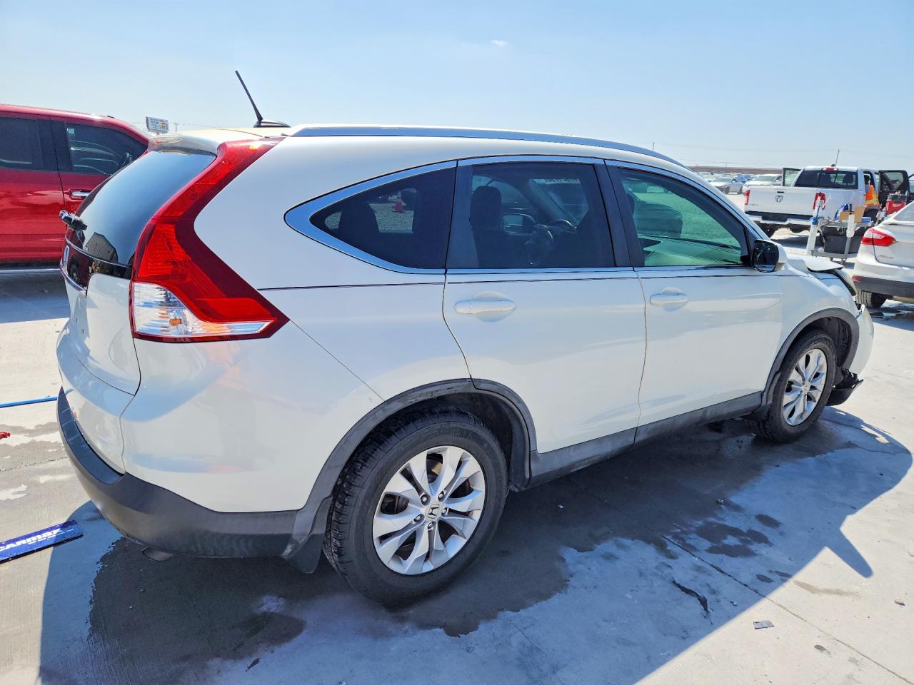 2014 Honda Cr-v Exl White vin: 5J6RM3H72EL033869