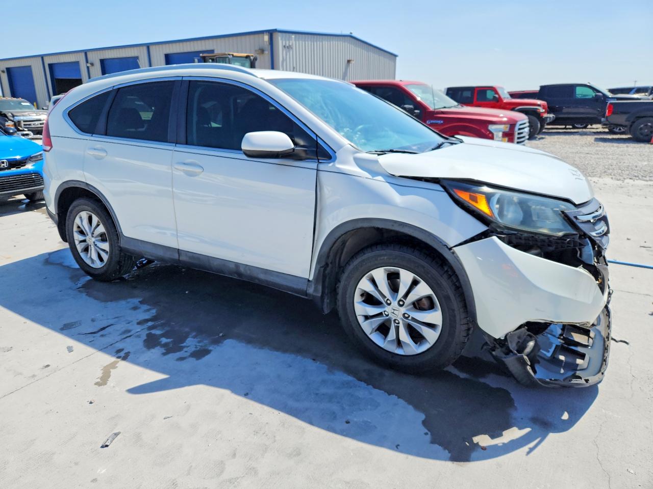 2014 Honda Cr-v Exl White vin: 5J6RM3H72EL033869
