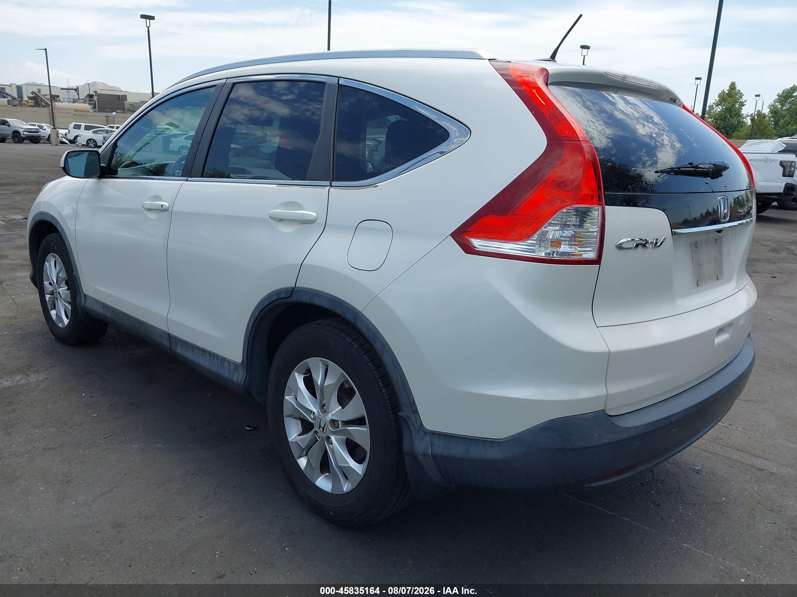 2014 Honda Cr-v Ex-l White vin: 5J6RM3H72EL044905