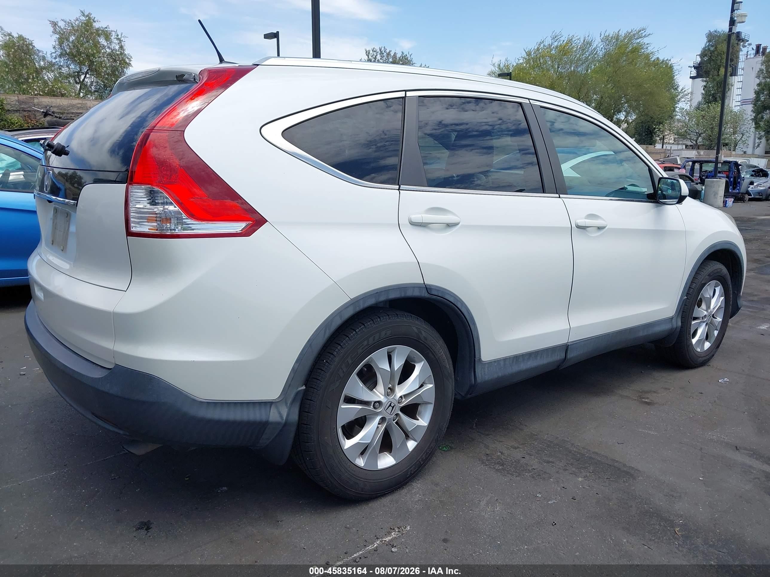 2014 Honda Cr-v Ex-l White vin: 5J6RM3H72EL044905
