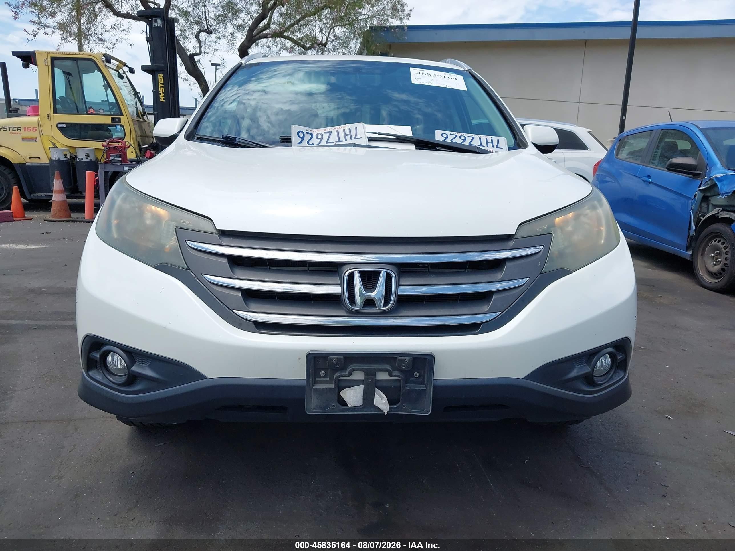 2014 Honda Cr-v Ex-l White vin: 5J6RM3H72EL044905