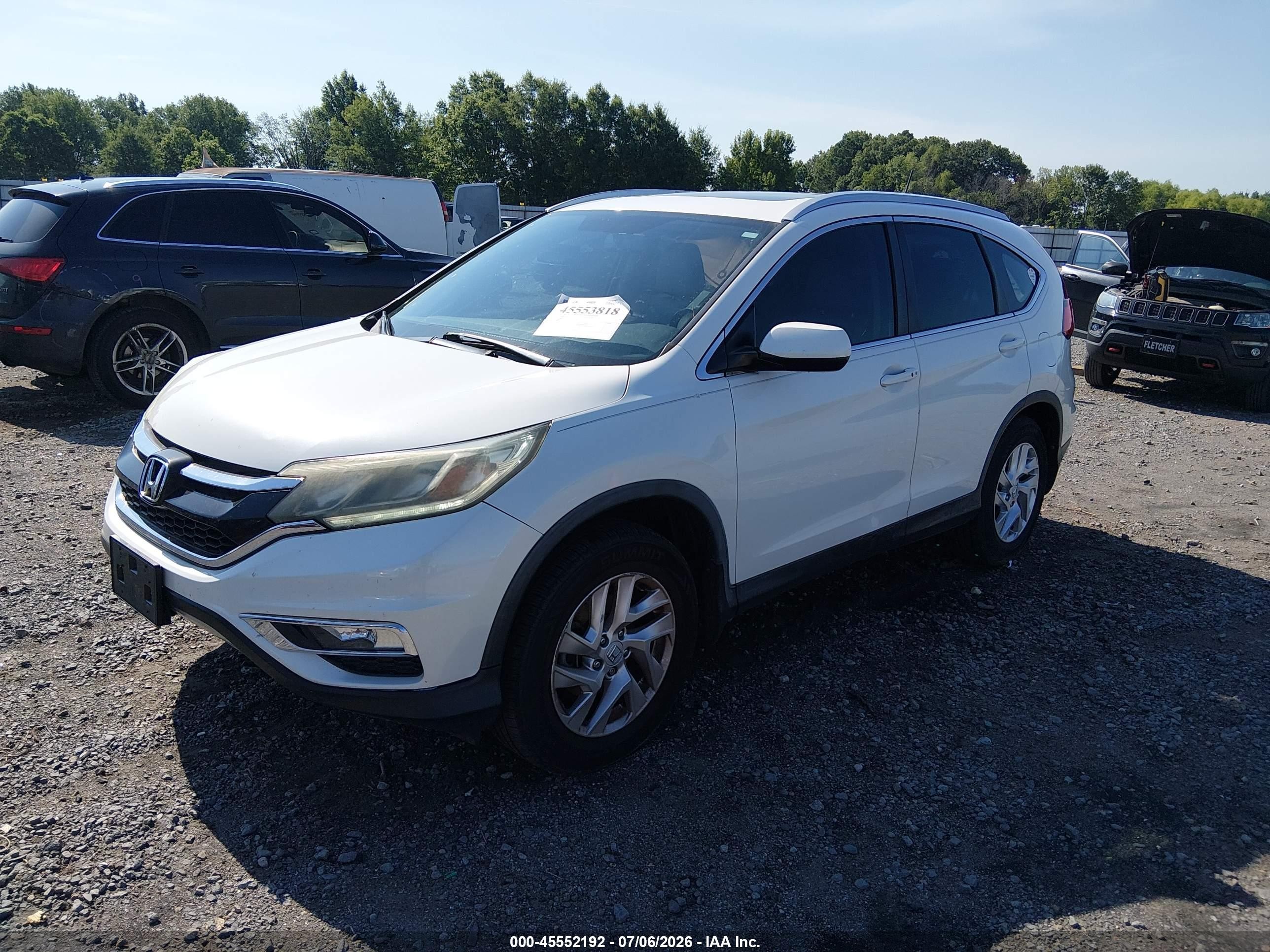 2015 Honda Cr-v Ex-l Белый vin: 5J6RM3H72FL013770