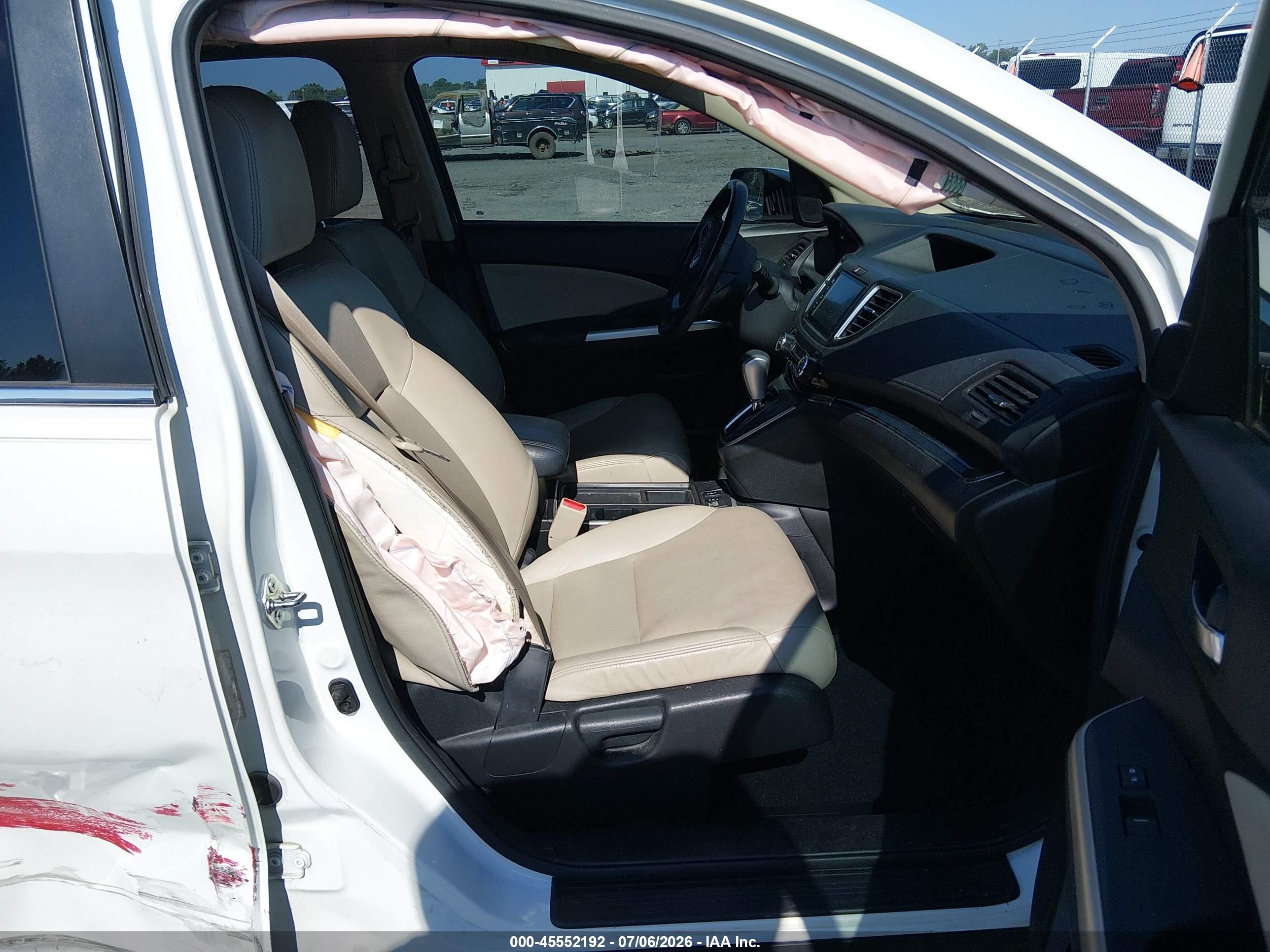 2015 Honda Cr-v Ex-l Белый vin: 5J6RM3H72FL013770