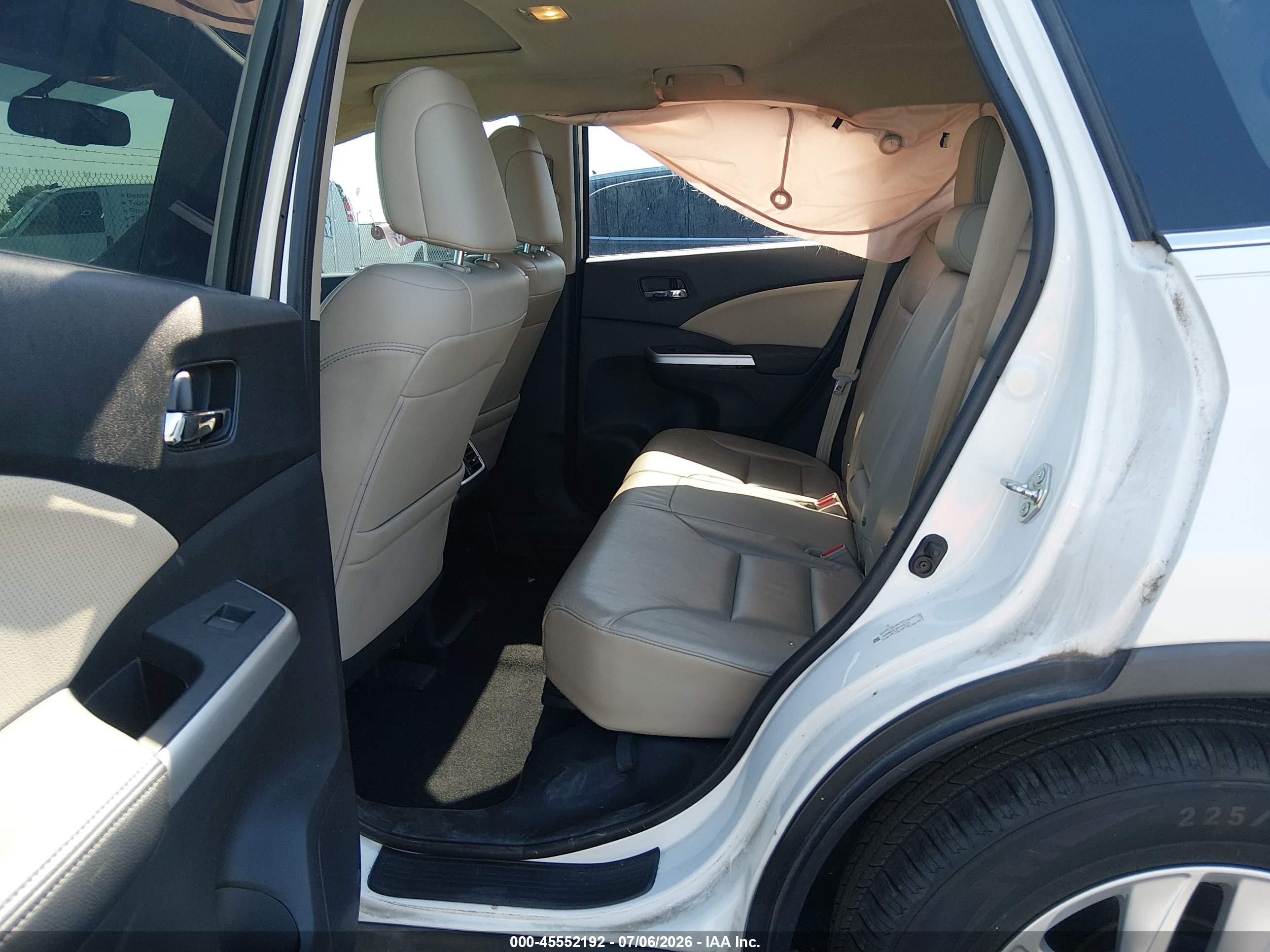 2015 Honda Cr-v Ex-l Белый vin: 5J6RM3H72FL013770
