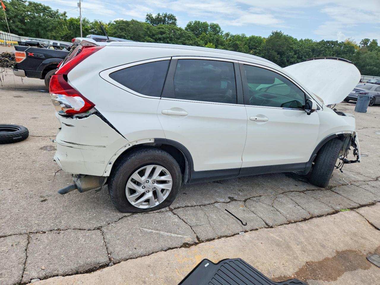 2015 Honda Cr-v Ex White vin: 5J6RM3H72FL017558