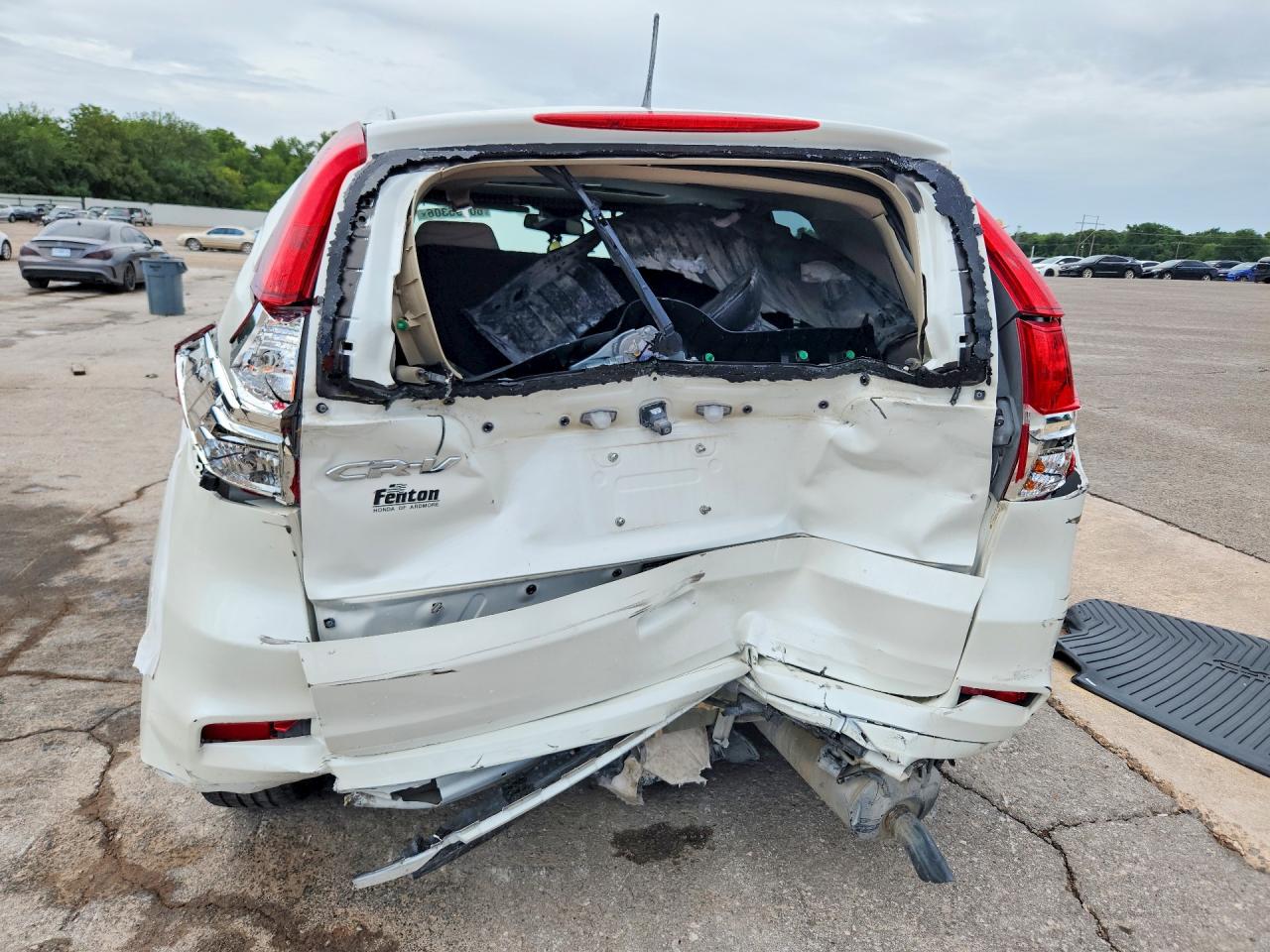 2015 Honda Cr-v Ex White vin: 5J6RM3H72FL017558