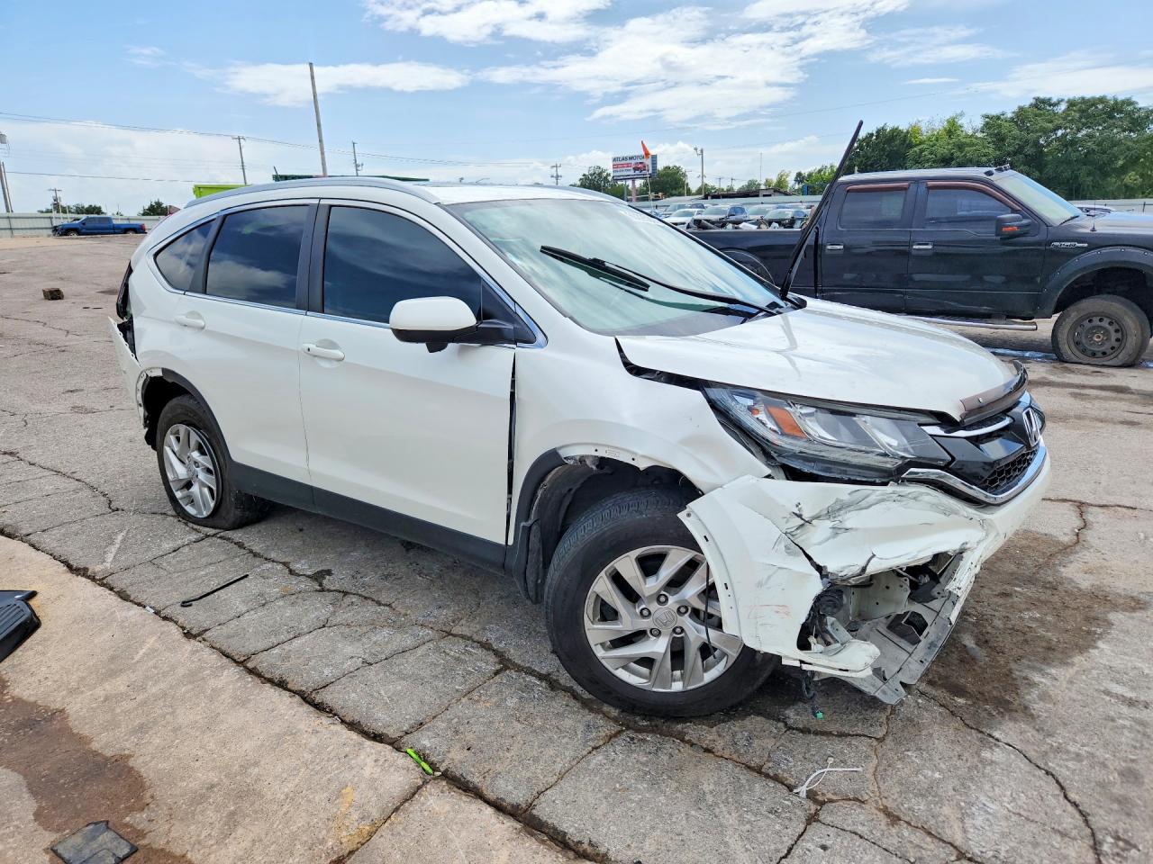 2015 Honda Cr-v Ex White vin: 5J6RM3H72FL017558