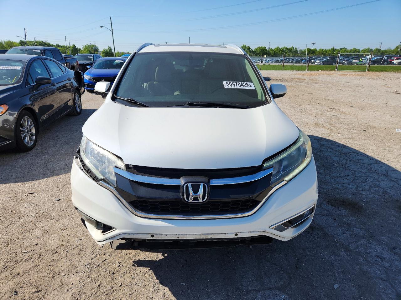 2015 Honda Cr-v Exl White vin: 5J6RM3H72FL024090