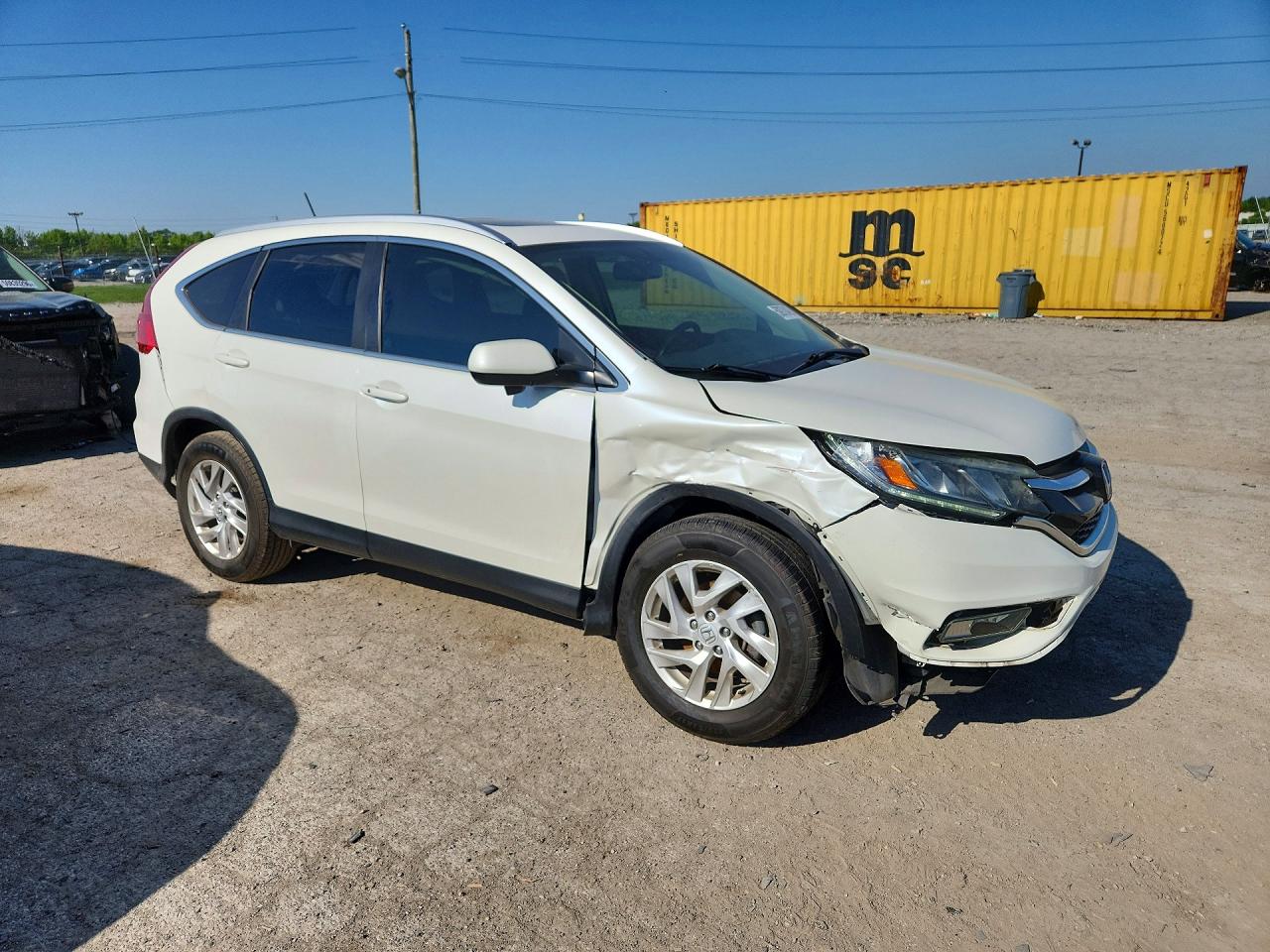 2015 Honda Cr-v Exl White vin: 5J6RM3H72FL024090