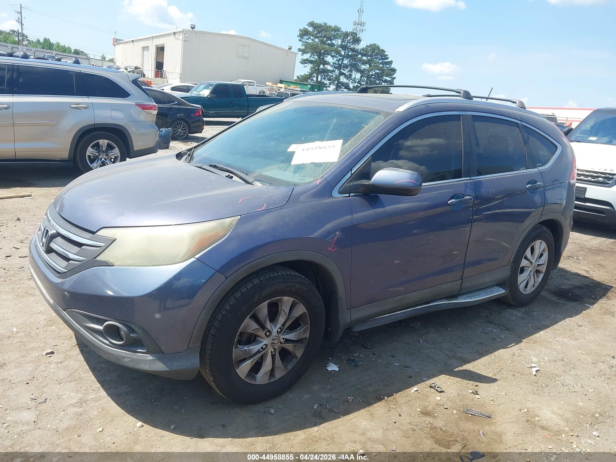 2012 Honda Cr-v Ex-l Dark Blue vin: 5J6RM3H73CL004555