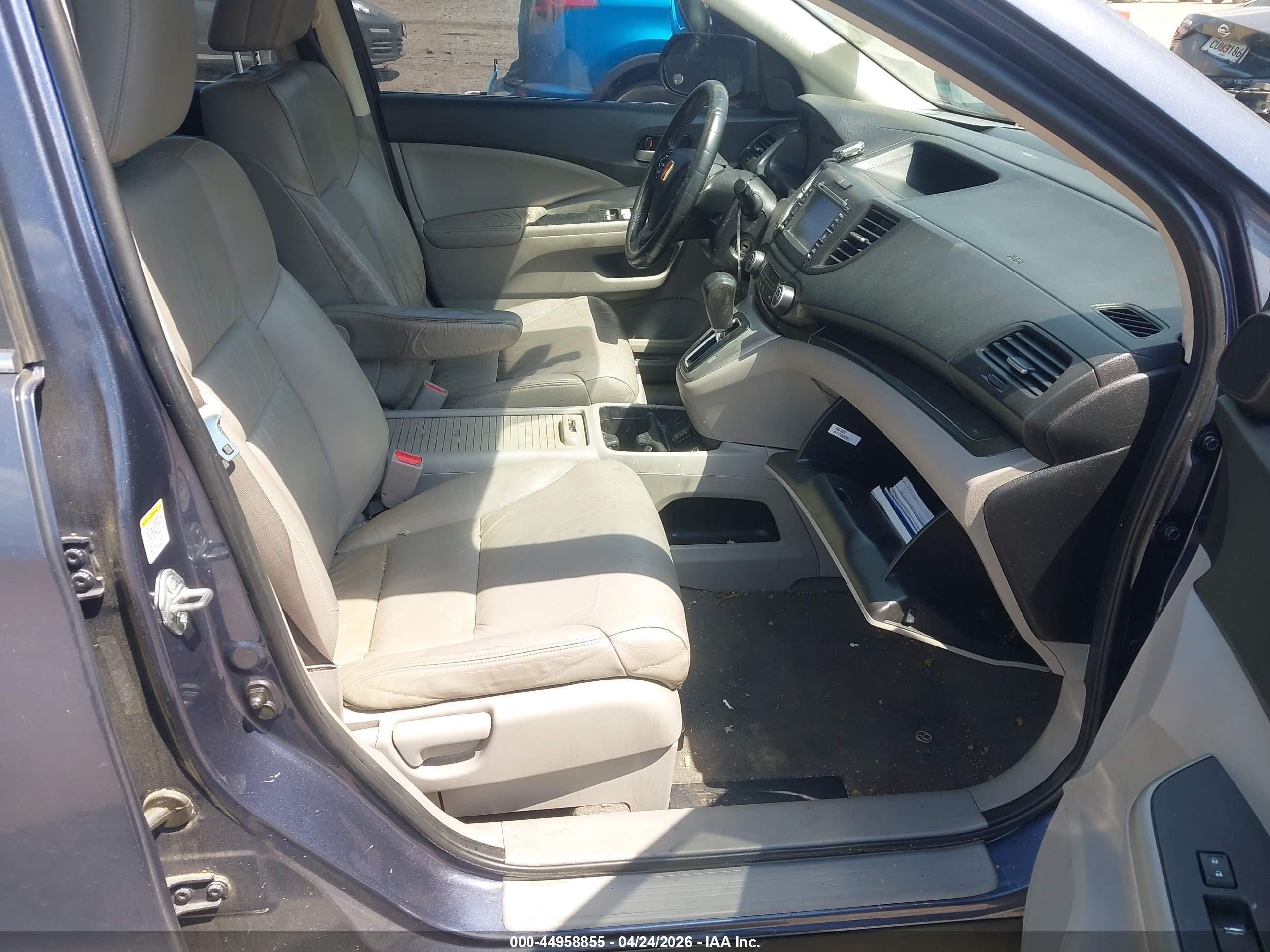 2012 Honda Cr-v Ex-l Dark Blue vin: 5J6RM3H73CL004555
