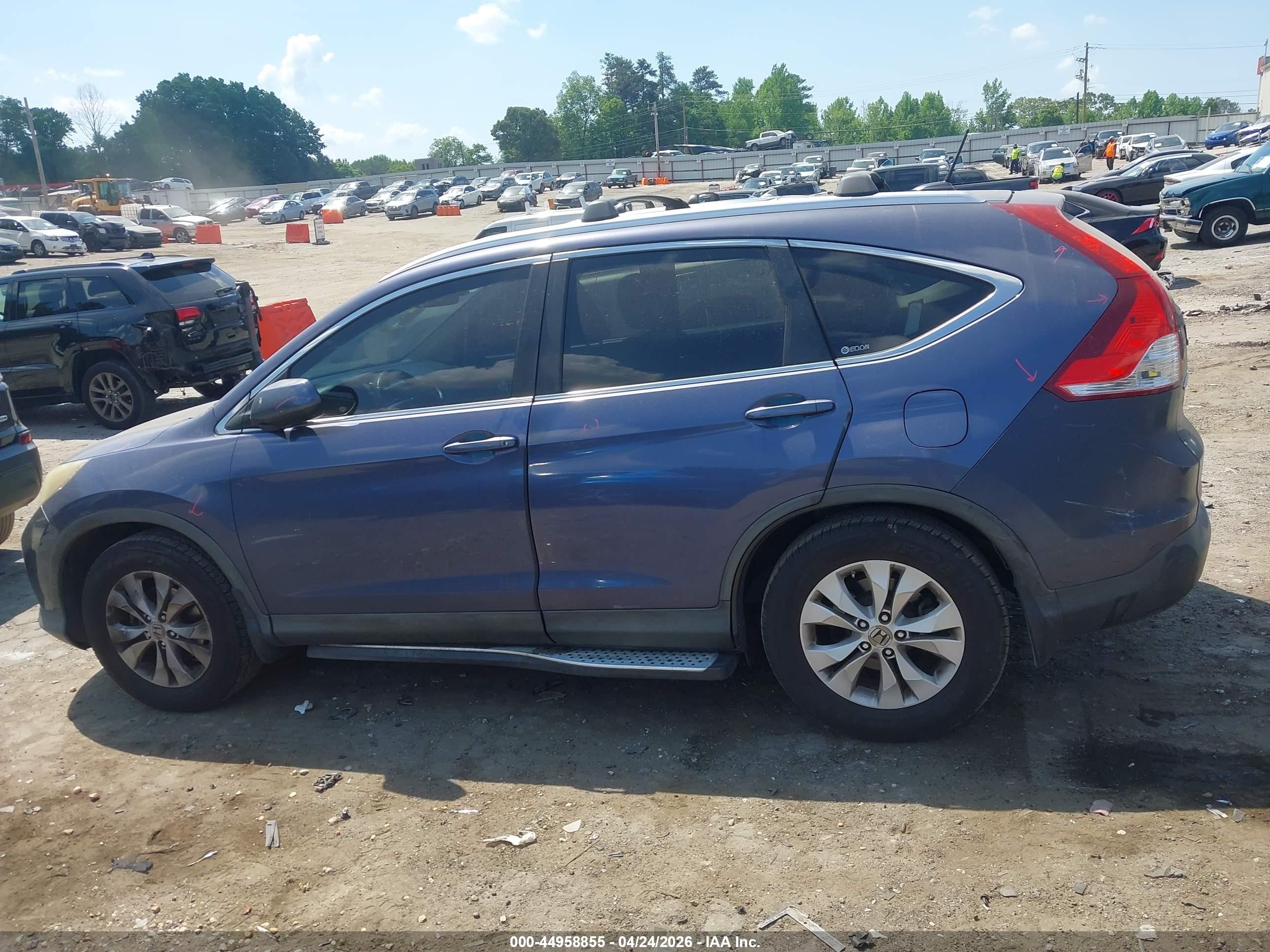 2012 Honda Cr-v Ex-l Dark Blue vin: 5J6RM3H73CL004555