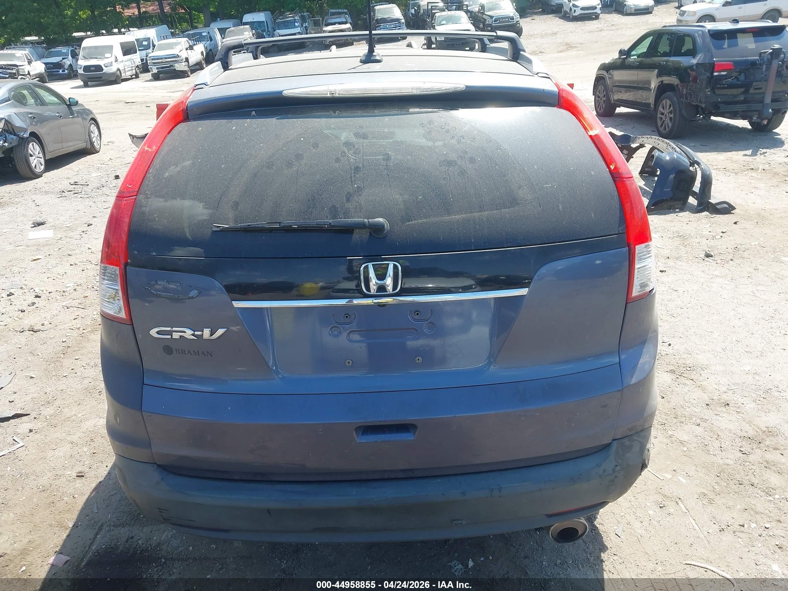 2012 Honda Cr-v Ex-l Dark Blue vin: 5J6RM3H73CL004555