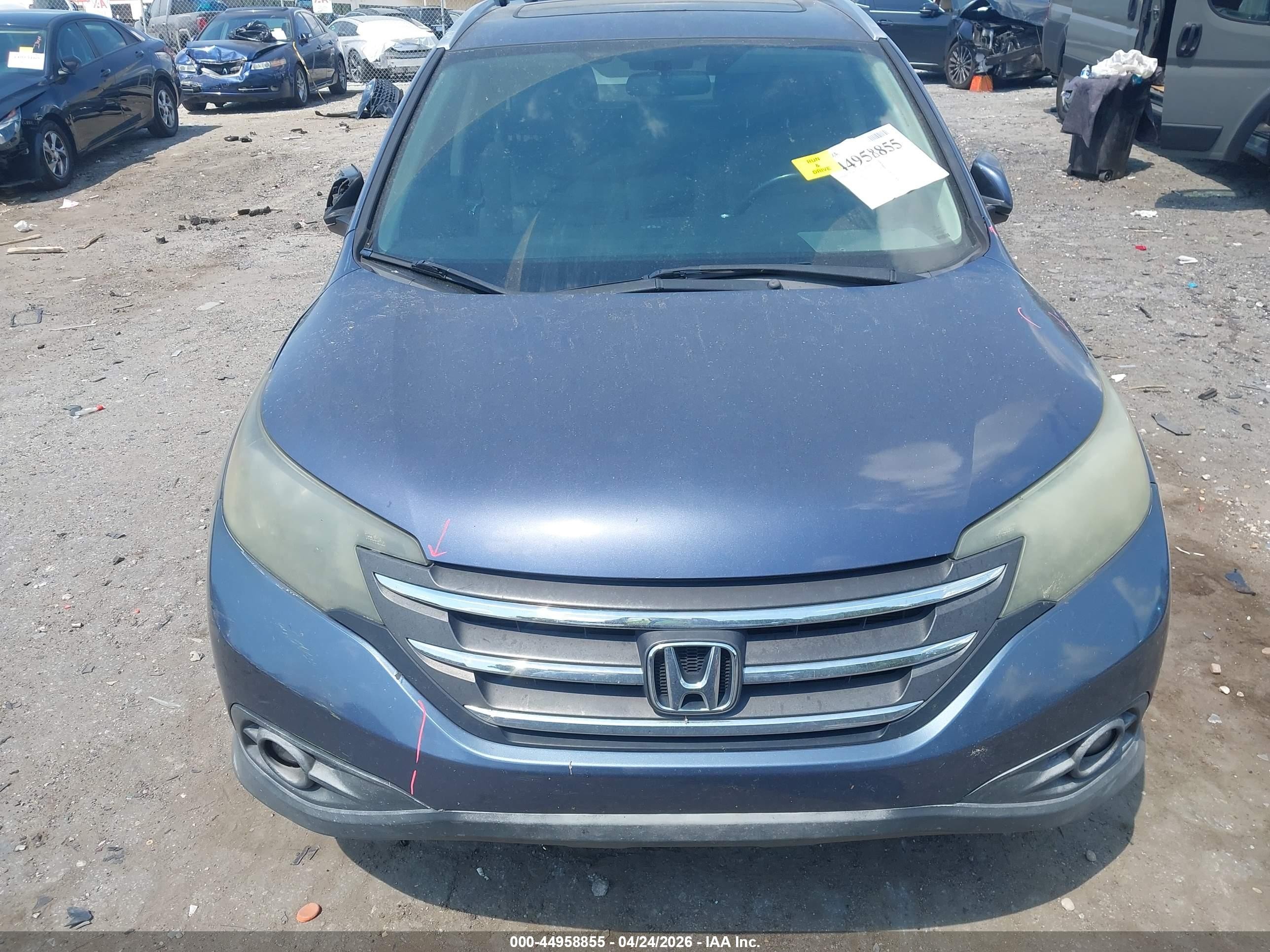 2012 Honda Cr-v Ex-l Dark Blue vin: 5J6RM3H73CL004555
