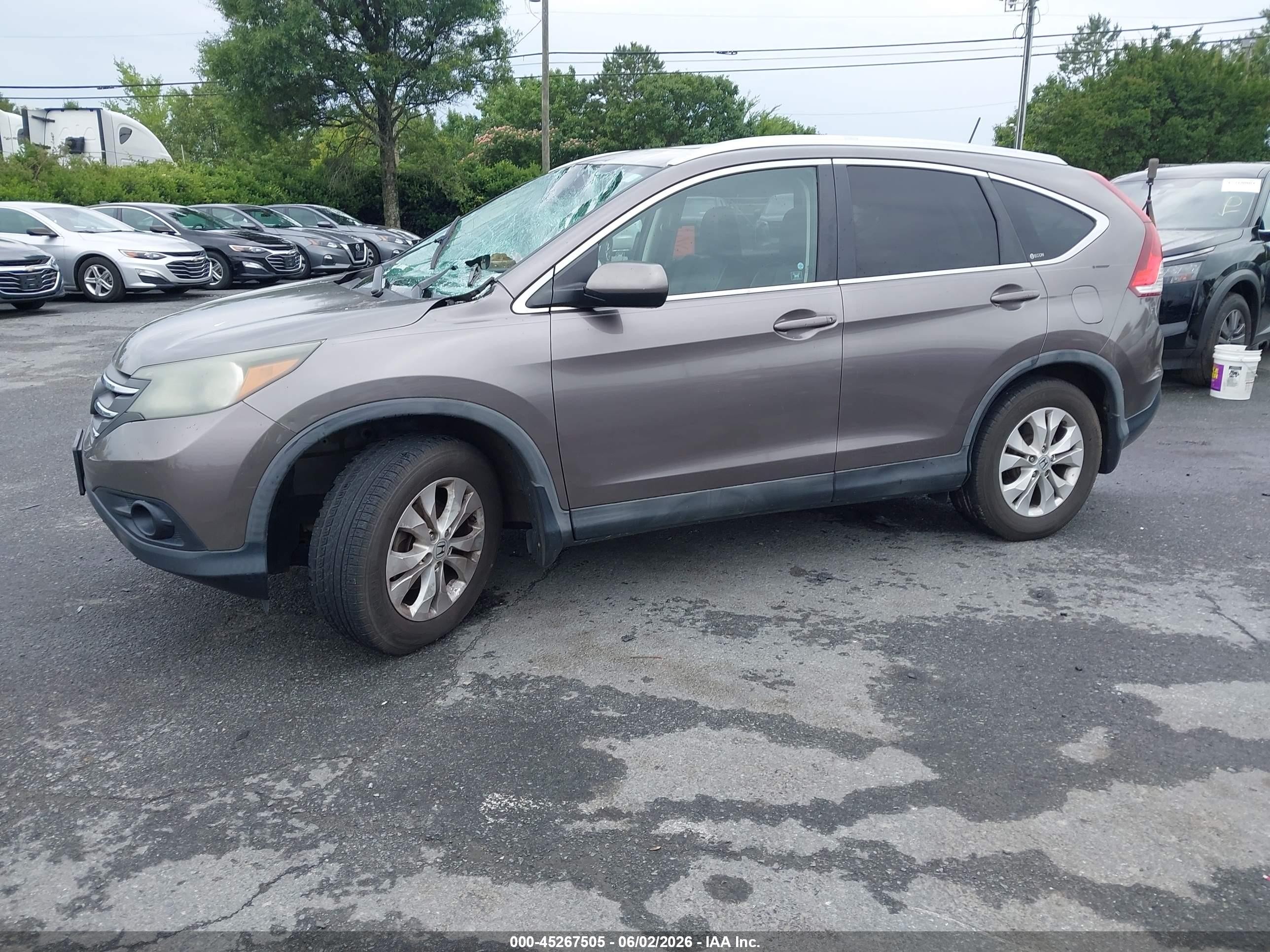2012 Honda Cr-v Ex-l Brown vin: 5J6RM3H73CL007603