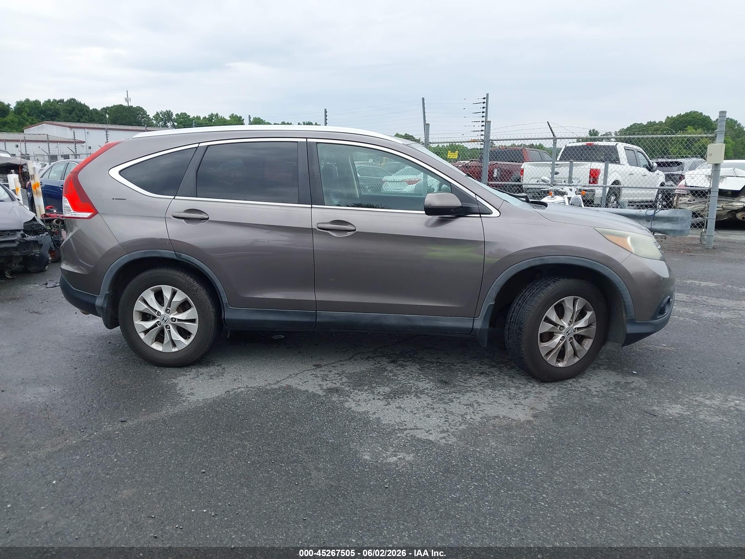 2012 Honda Cr-v Ex-l Brown vin: 5J6RM3H73CL007603