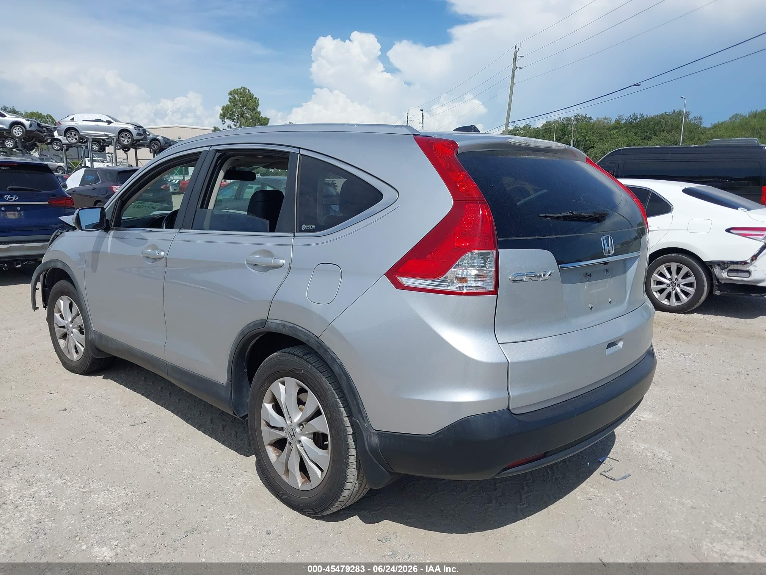 2012 Honda Cr-v Ex-l Silver vin: 5J6RM3H73CL041329