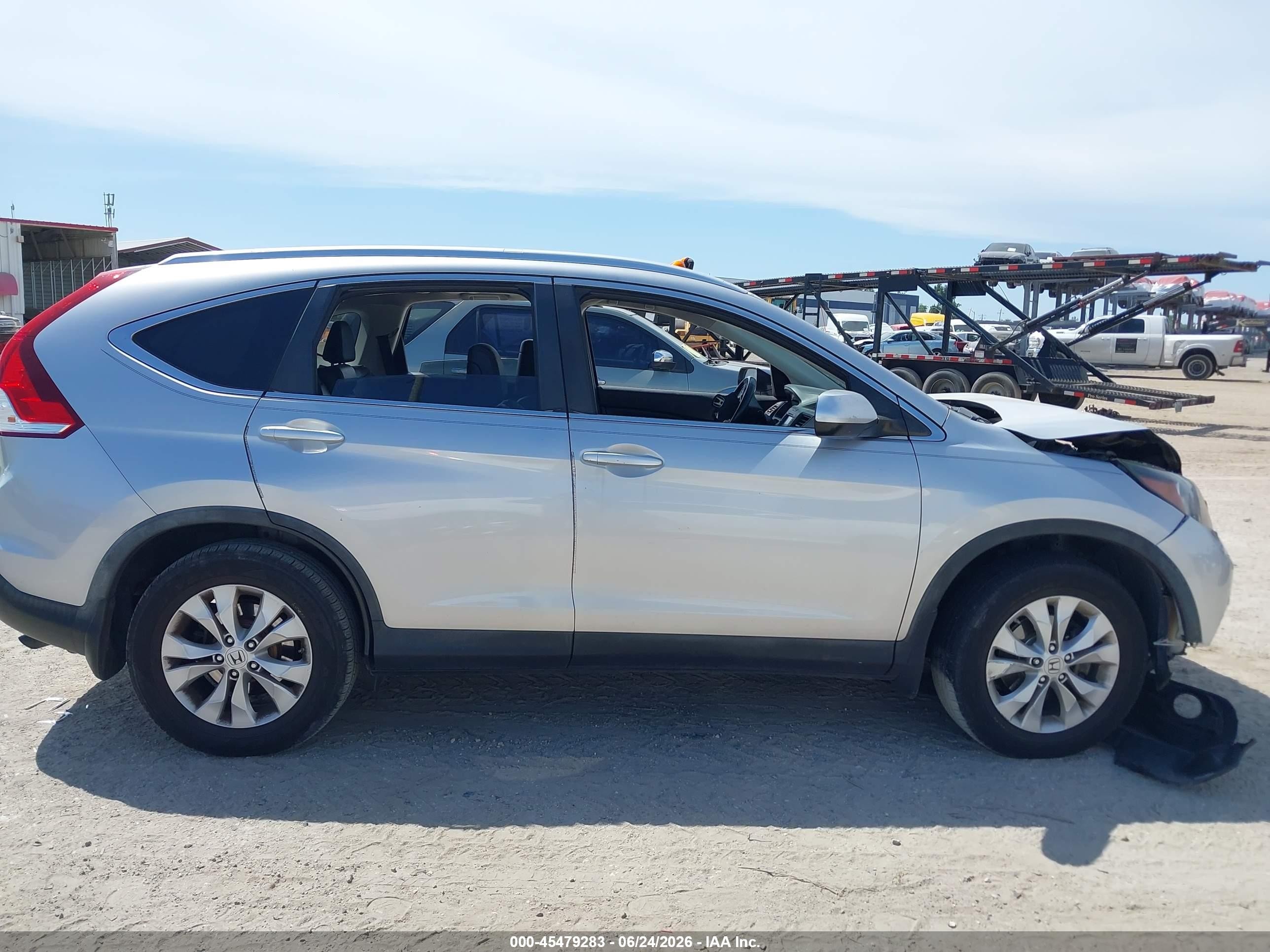 2012 Honda Cr-v Ex-l Silver vin: 5J6RM3H73CL041329