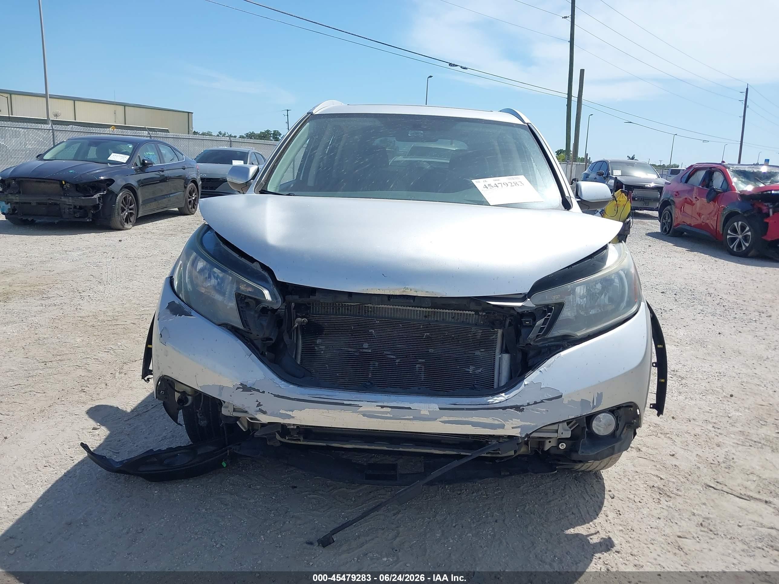 2012 Honda Cr-v Ex-l Silver vin: 5J6RM3H73CL041329