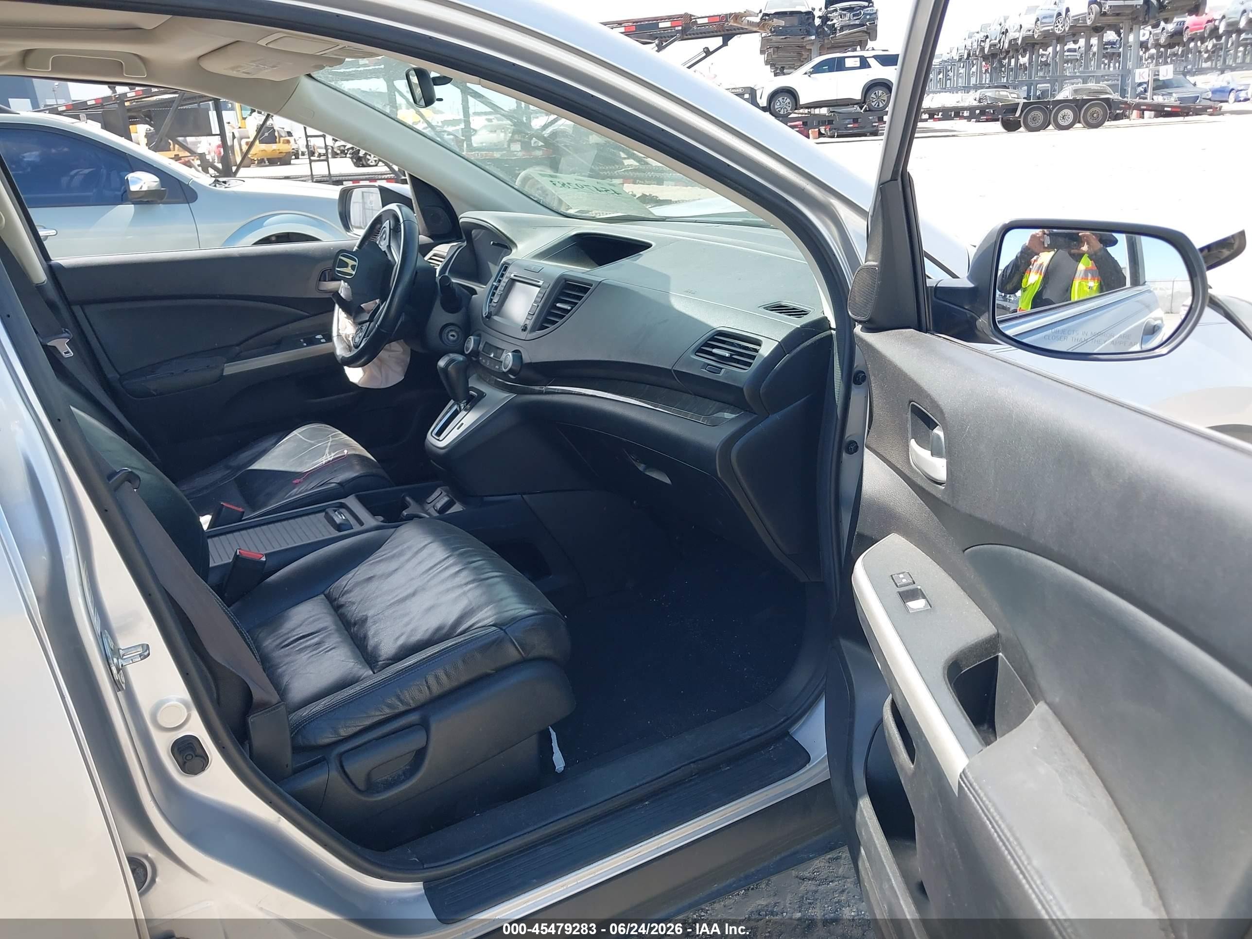 2012 Honda Cr-v Ex-l Silver vin: 5J6RM3H73CL041329