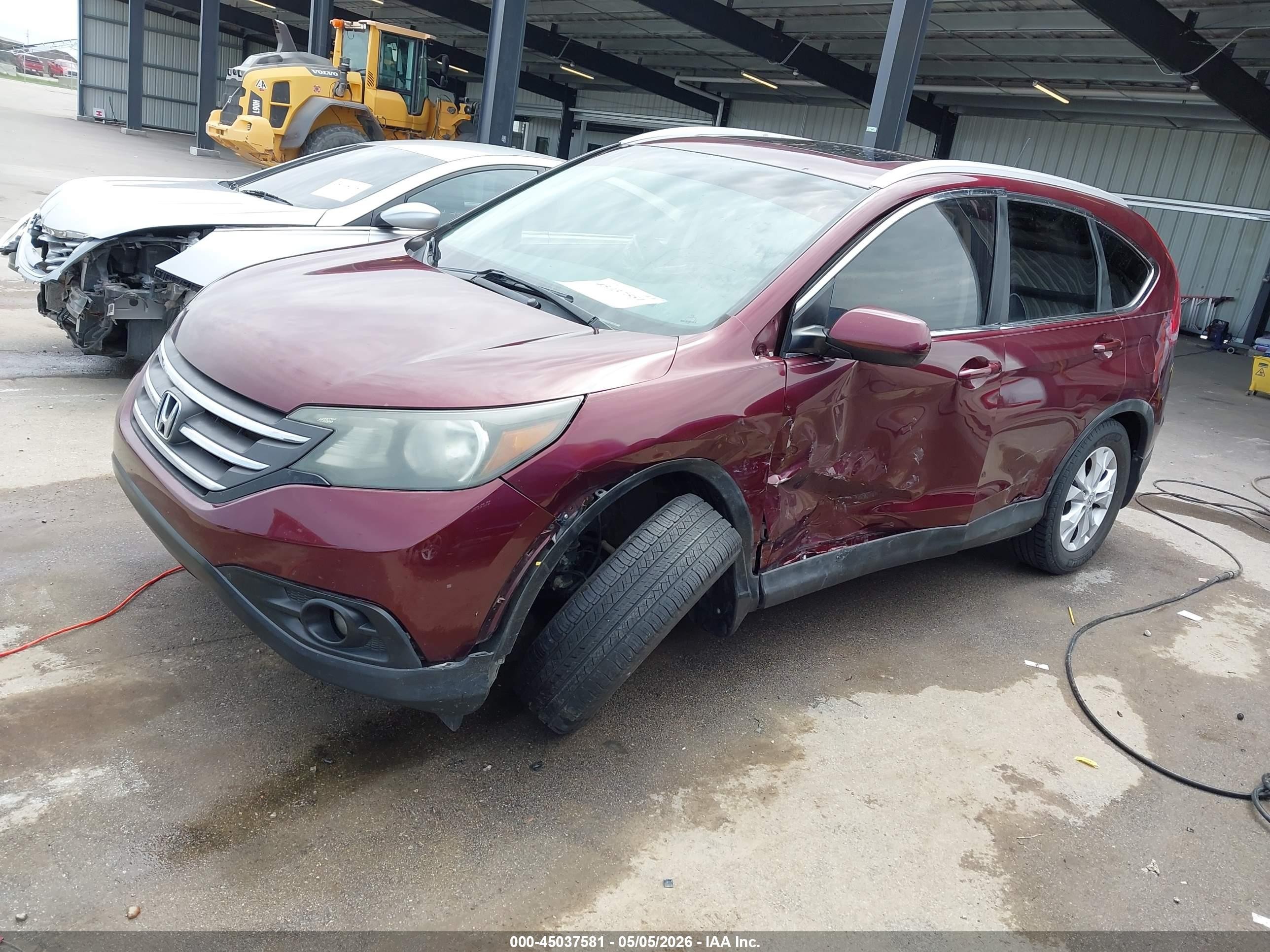 2013 Honda Cr-v Ex-l Maroon vin: 5J6RM3H73DL009045