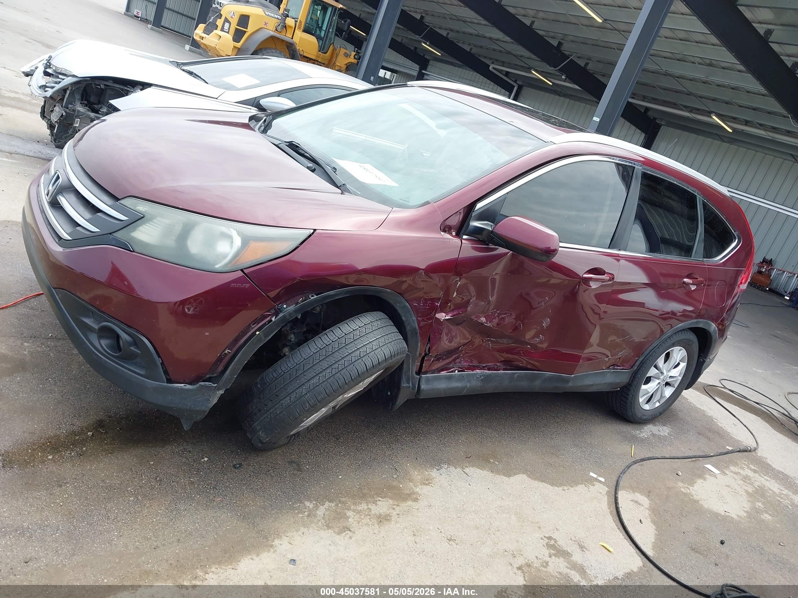 2013 Honda Cr-v Ex-l Maroon vin: 5J6RM3H73DL009045