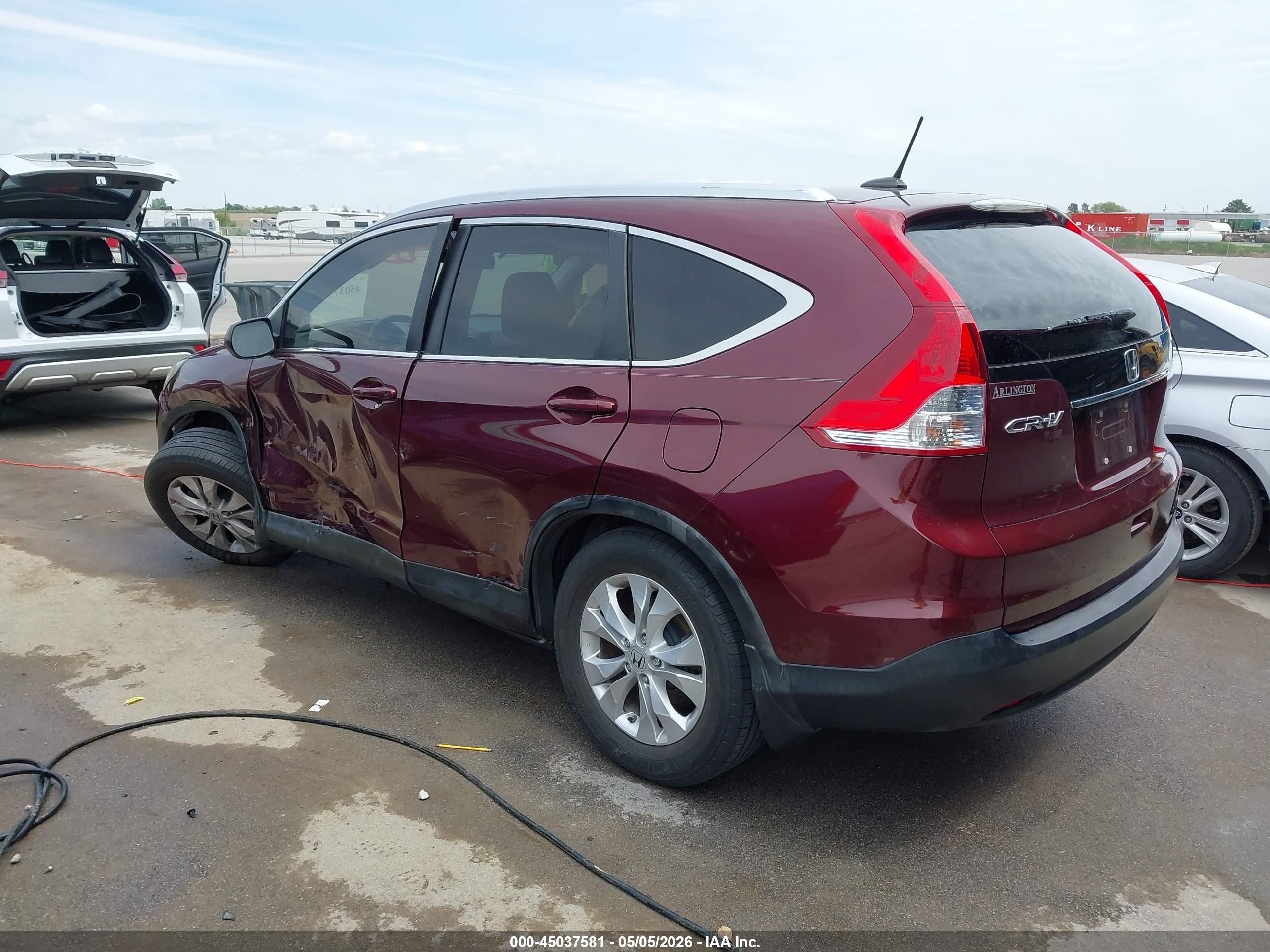 2013 Honda Cr-v Ex-l Maroon vin: 5J6RM3H73DL009045