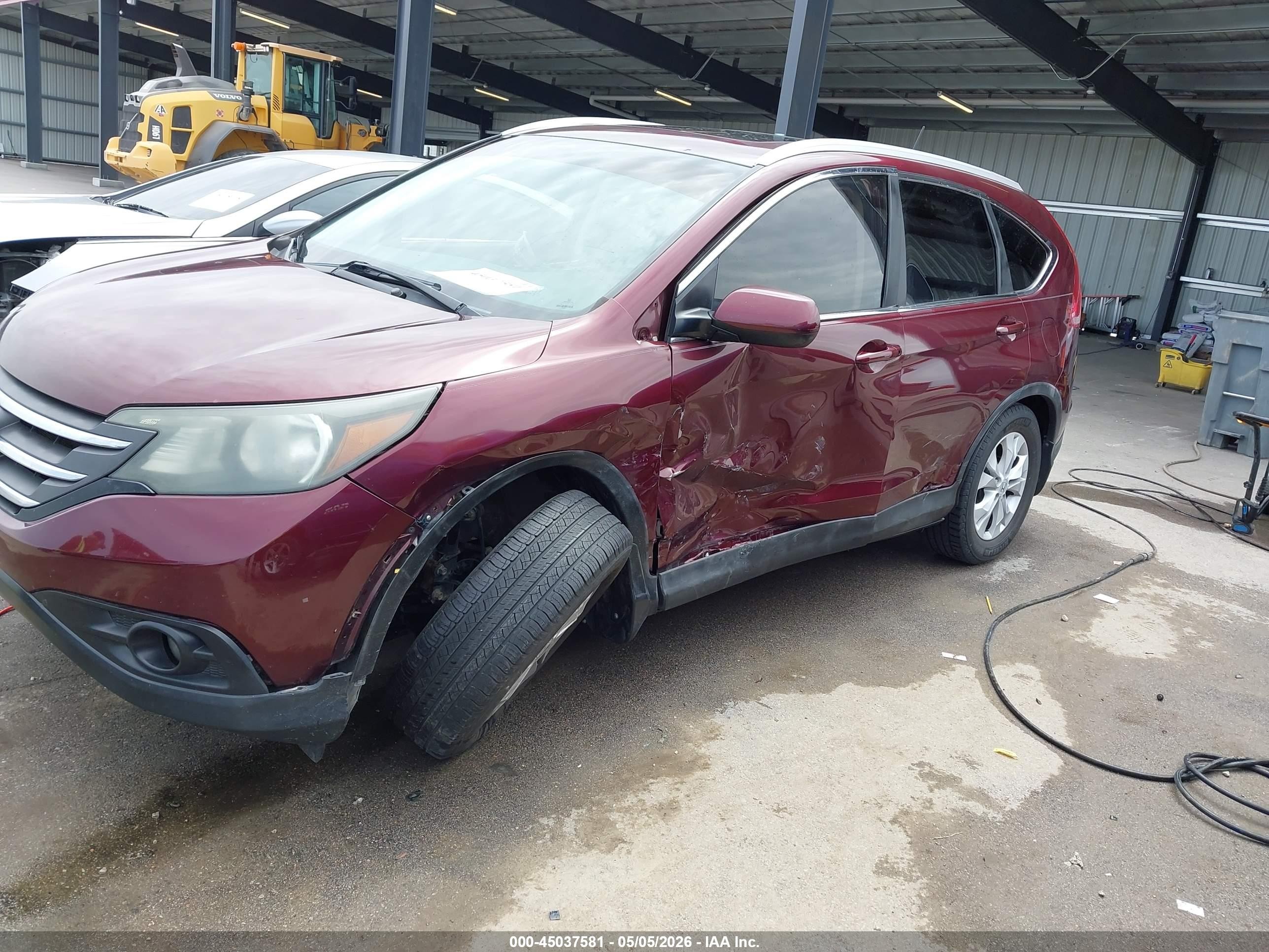 2013 Honda Cr-v Ex-l Maroon vin: 5J6RM3H73DL009045
