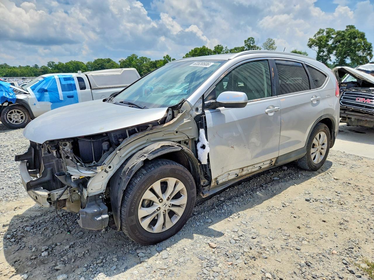 2013 Honda Cr-v Exl Silver vin: 5J6RM3H73DL011569
