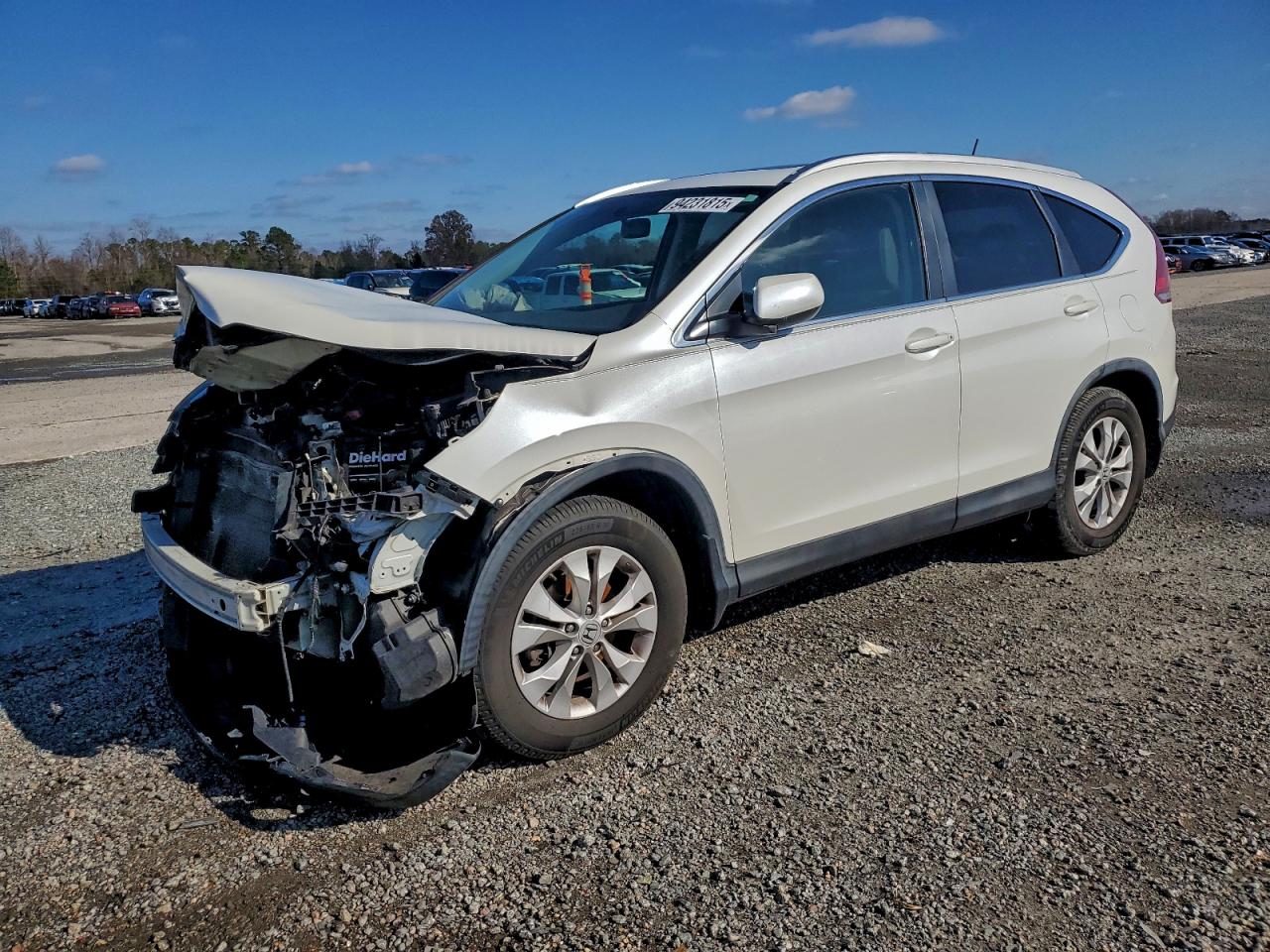 2013 Honda Cr-v Exl Белый vin: 5J6RM3H73DL015363