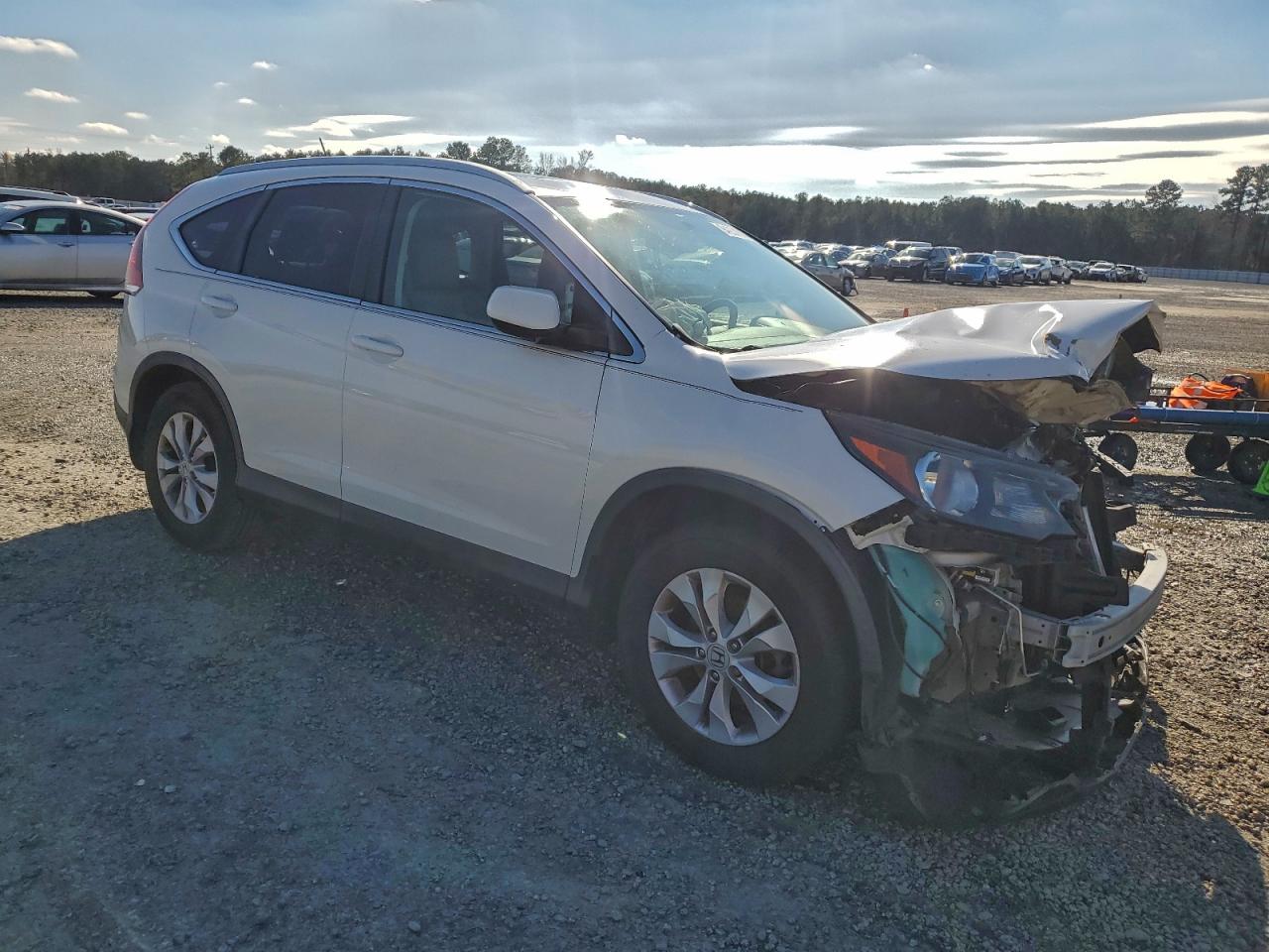 2013 Honda Cr-v Exl Белый vin: 5J6RM3H73DL015363